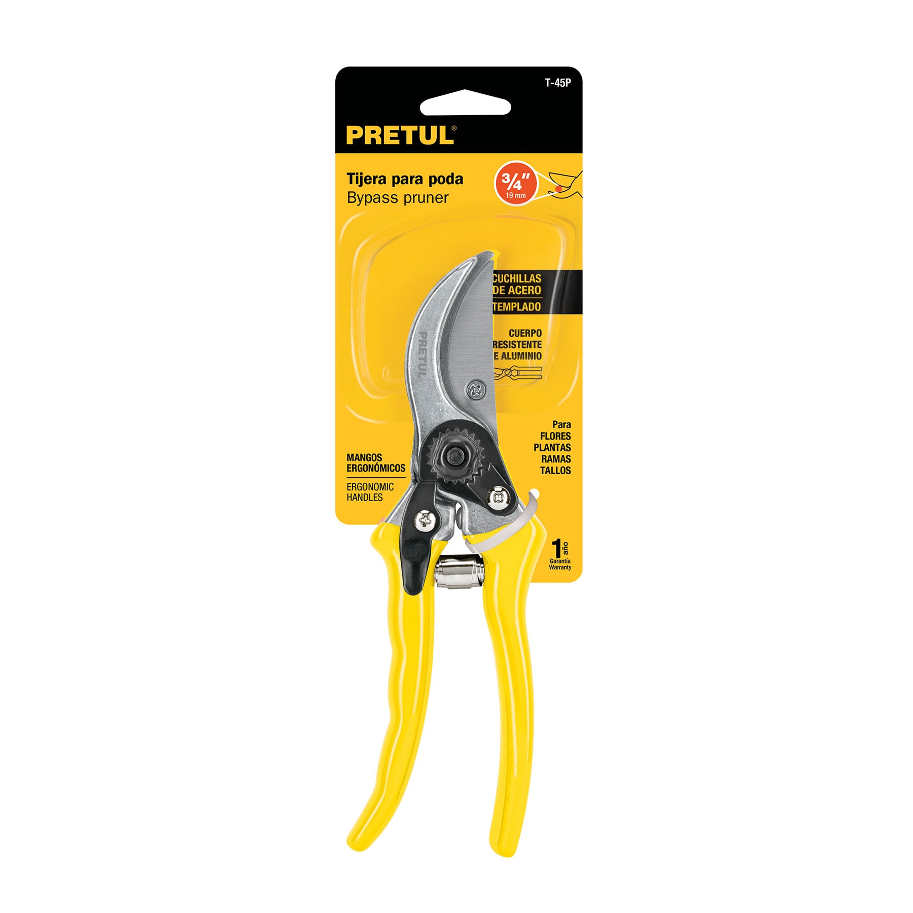 Tijera para poda 8" cuchilla de paso, PRETUL PRETUL