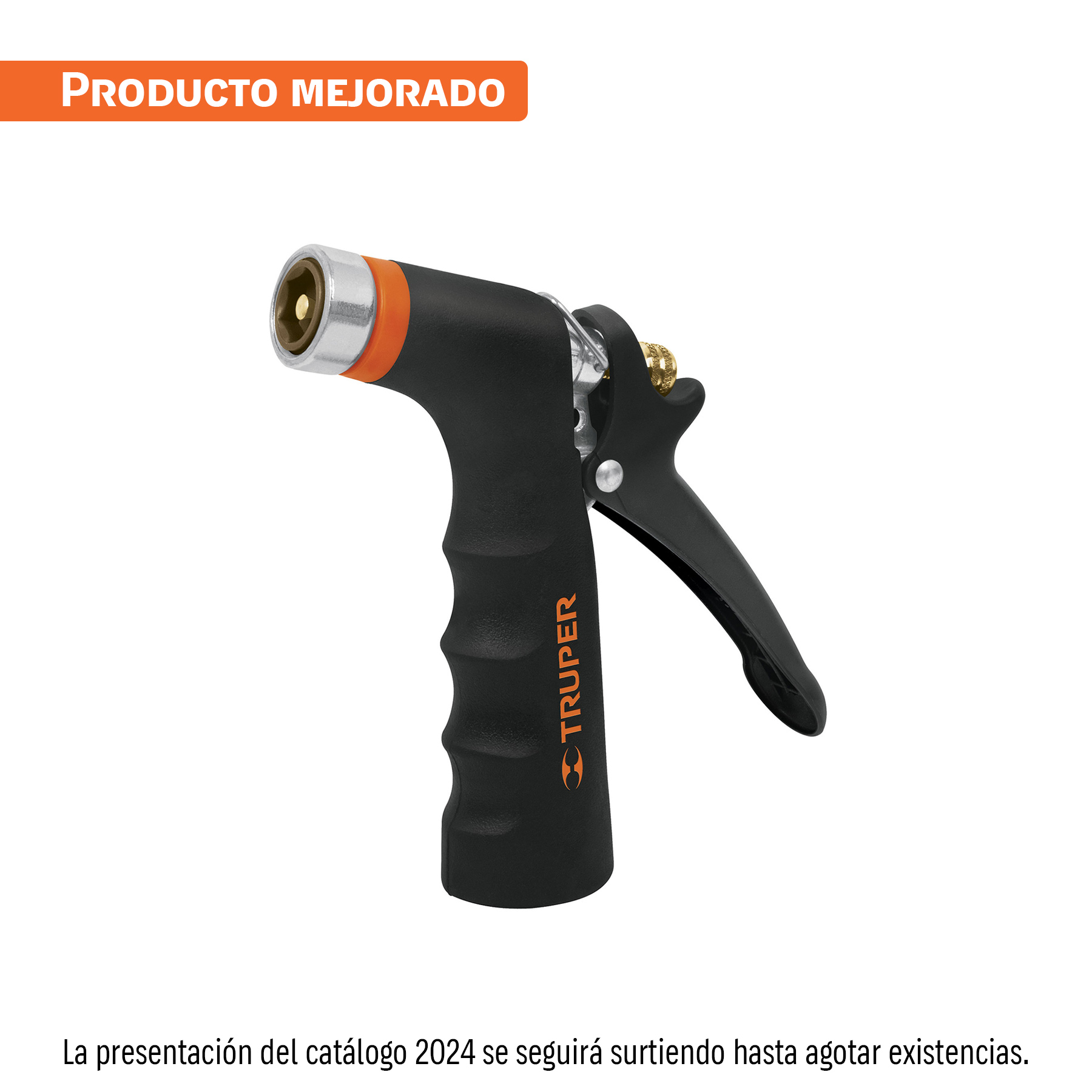 Pistola para riego de 2 funciones metálica con recubrimiento TRUPER
