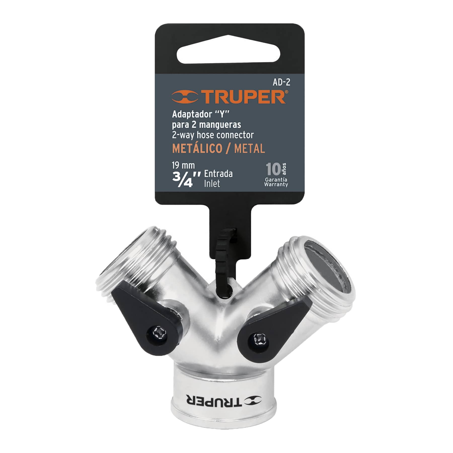 Conector "Y" 3/4" metálico para manguera, TRUPER TRUPER