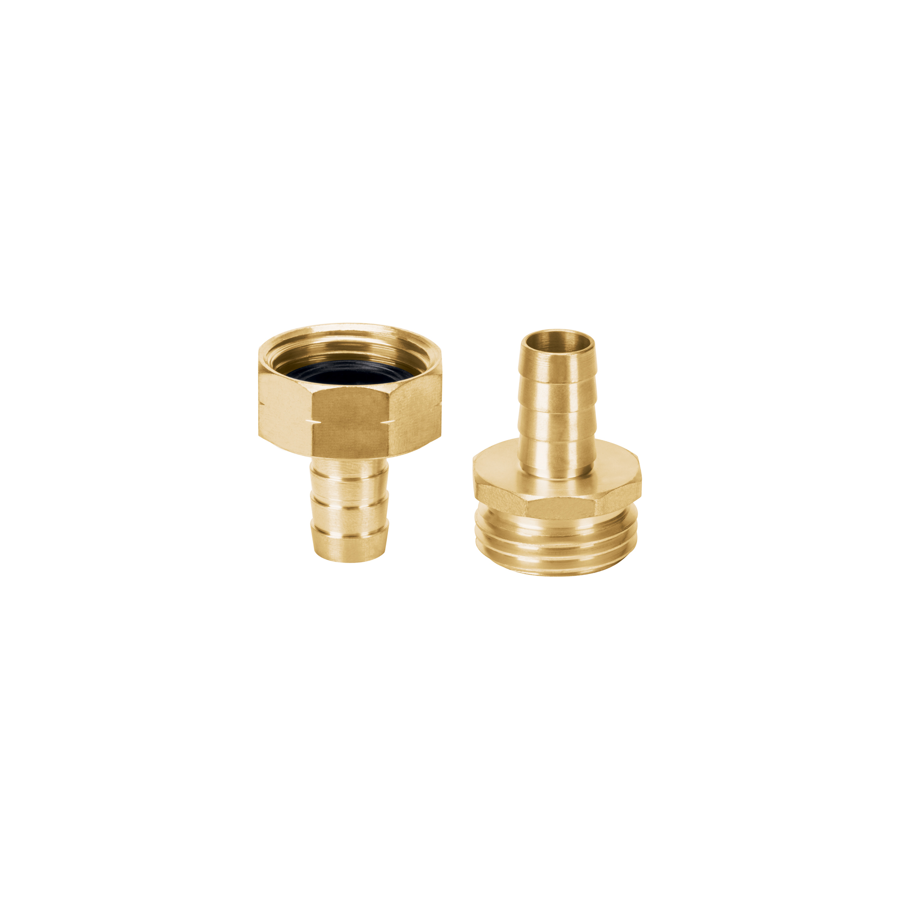 Conectores 1/2" macho y hembra de latón sólido para manguera TRUPER
