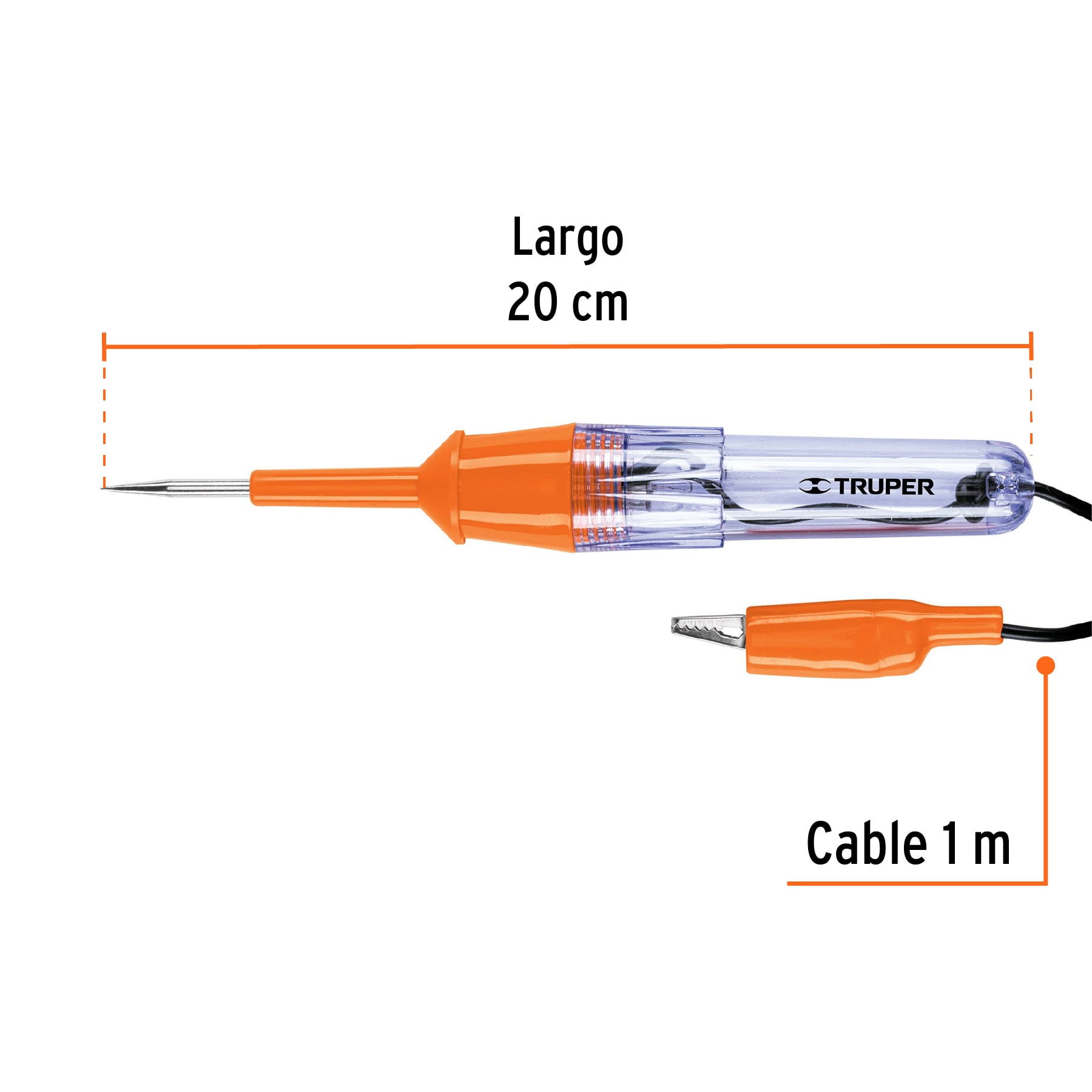 Probador de circuitos de corriente directa 20 cm, TRUPER TRUPER