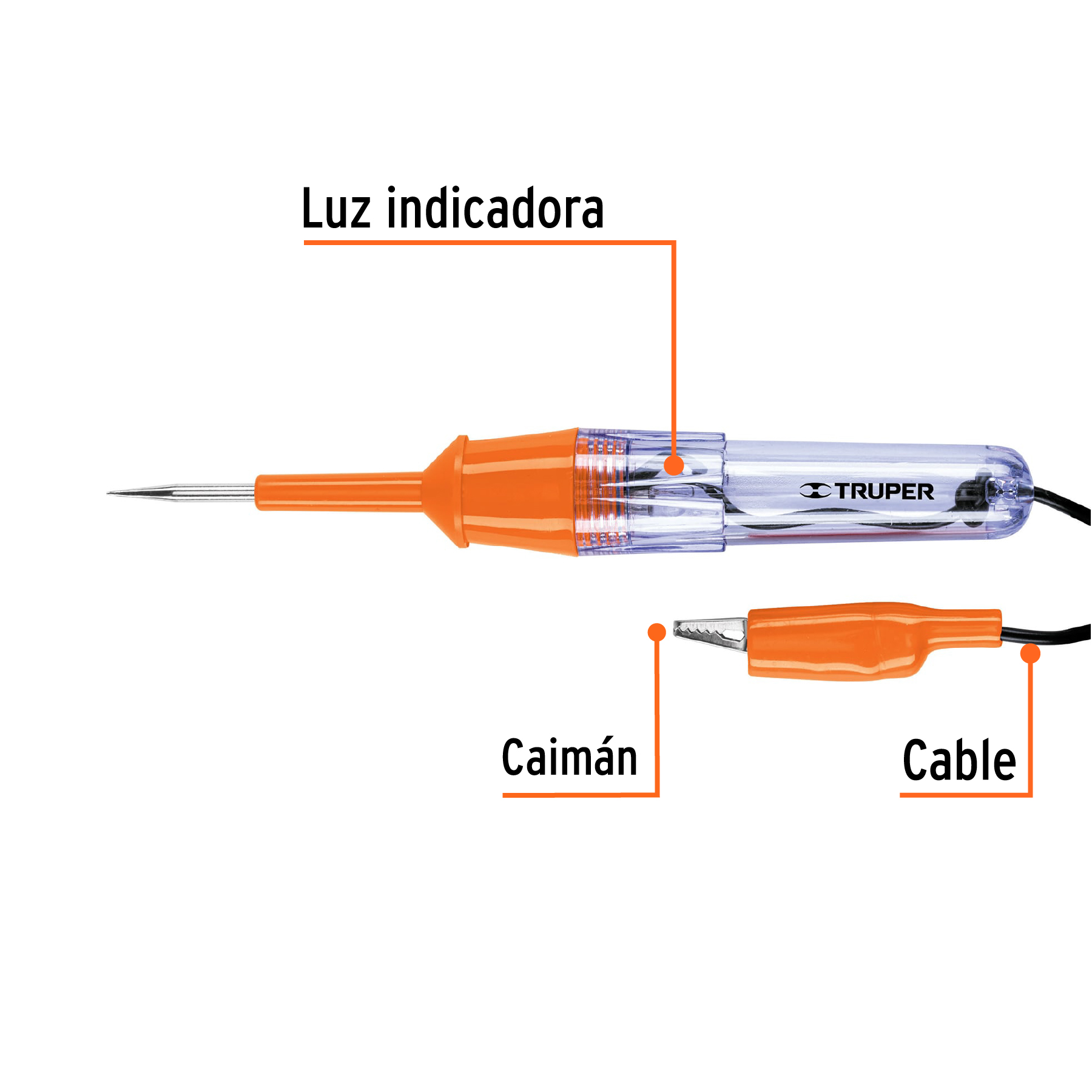 Probador de circuitos de corriente directa 20 cm, TRUPER TRUPER