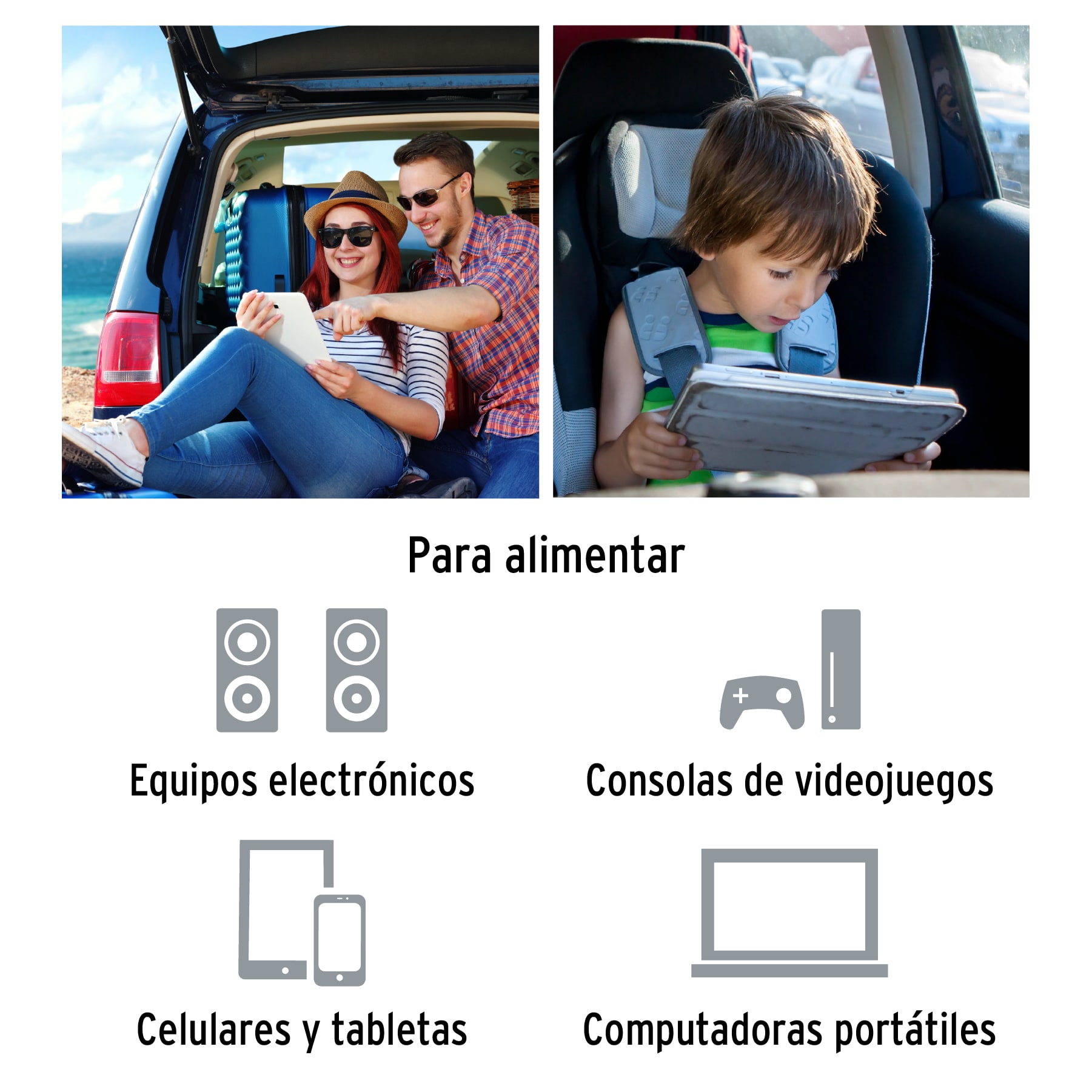 Inversor de corriente de 400 W con puertos USB, TRUPER TRUPER