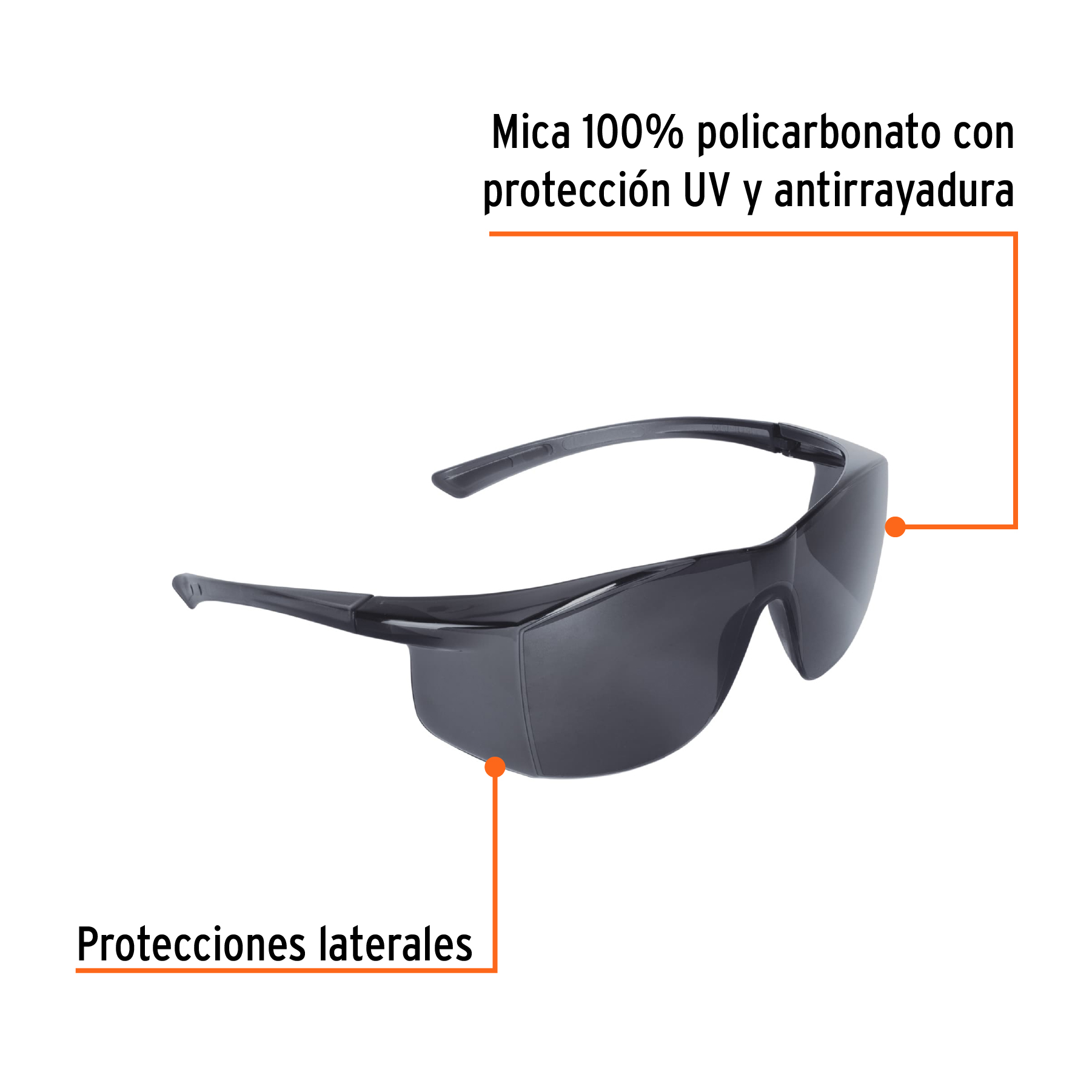 Lentes de seguridad grises, TRUPER Ultralite TRUPER