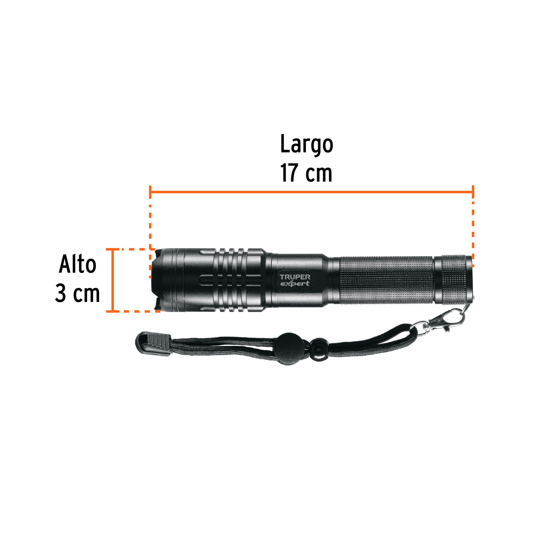 Linterna LED recargable, de aluminio, 500 lm, TRUPER EXPERT TRUPER
