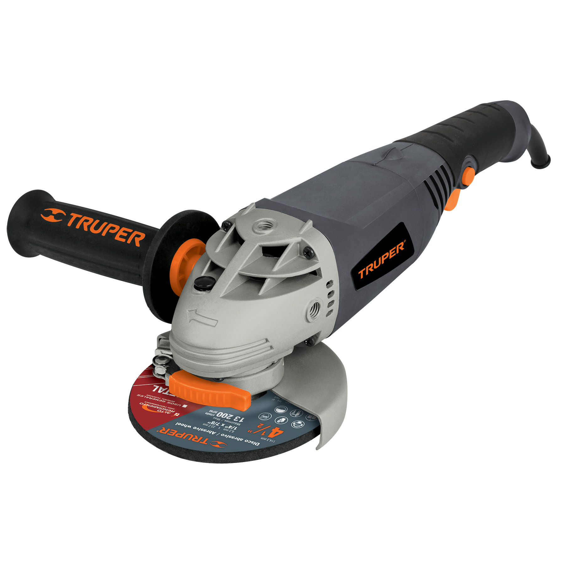 Esmeriladora angular 4-1/2", industrial, 1010 W CÓDIGO: 16441 CLAVE: ESMA-4-1/2N TRUPER