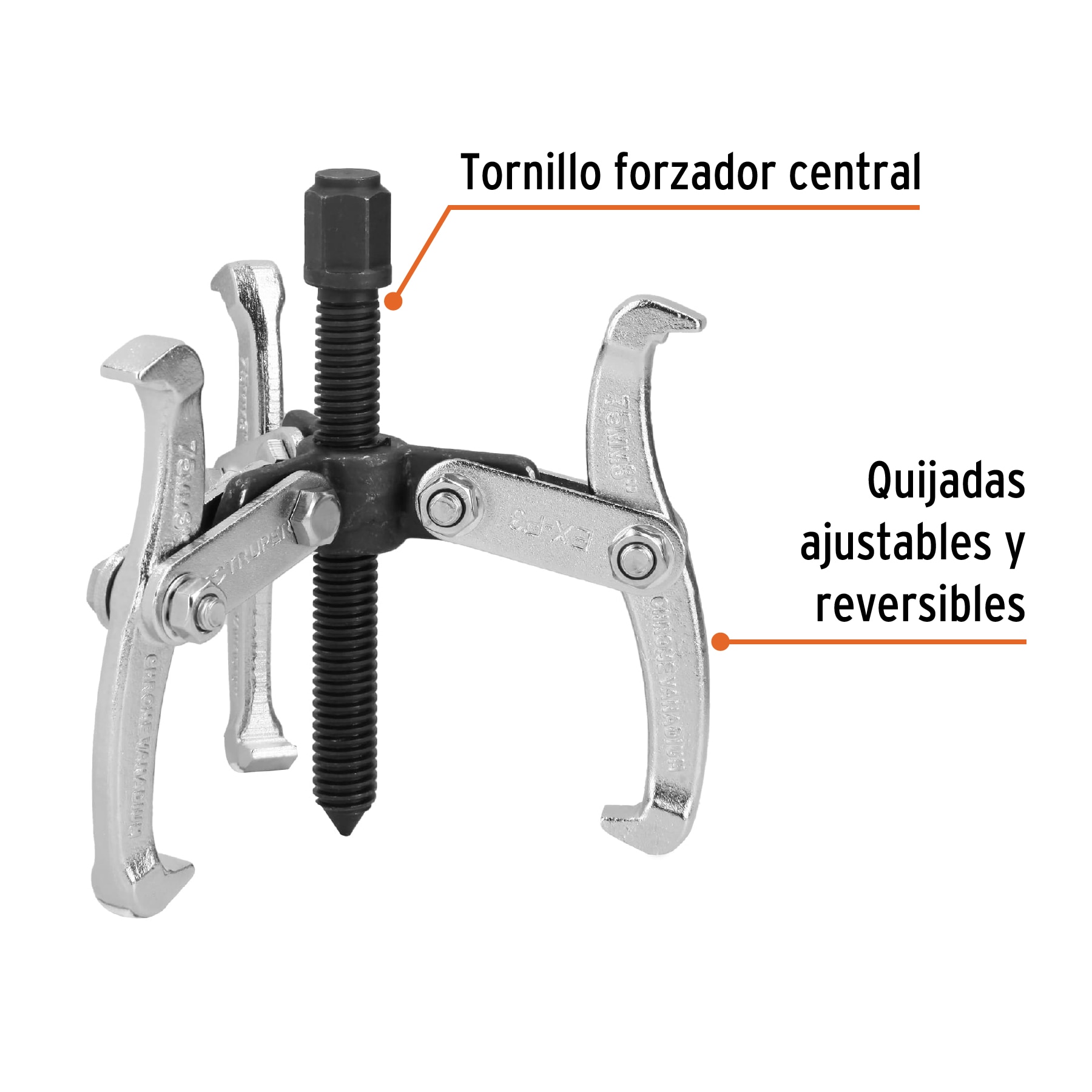 Extractor de poleas, 3 quijadas, 3", TRUPER TRUPER
