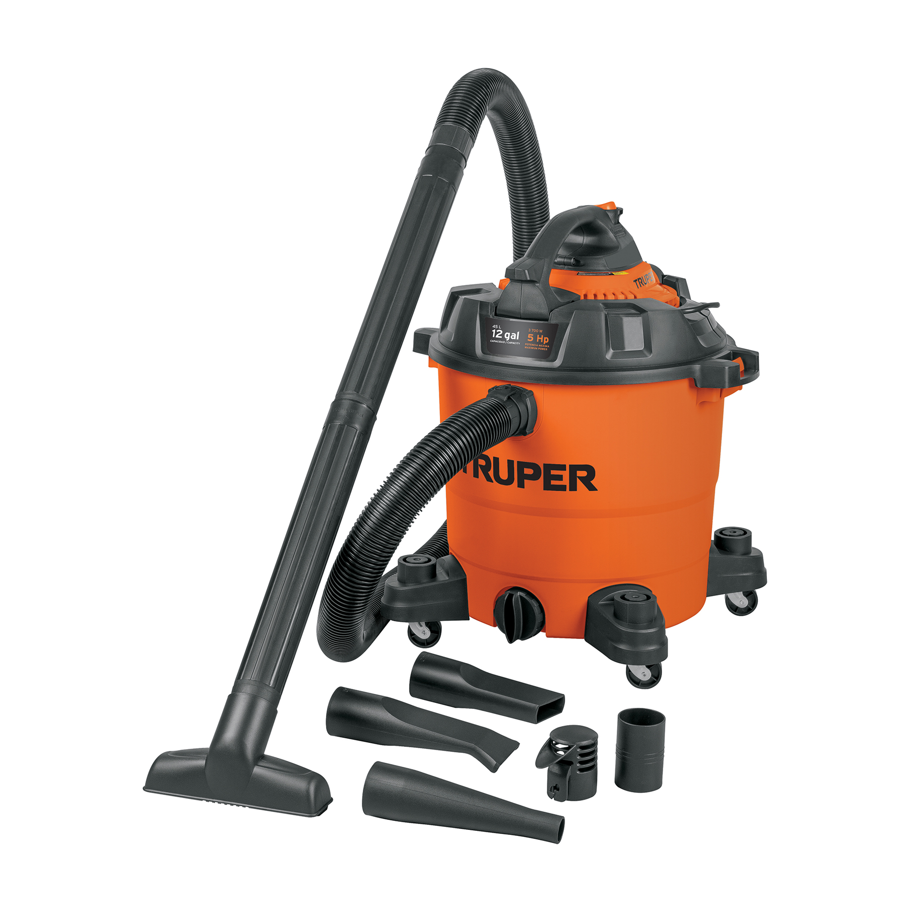 Aspiradora sólidos y líquidos, 12 gal, soplador desmontable TRUPER