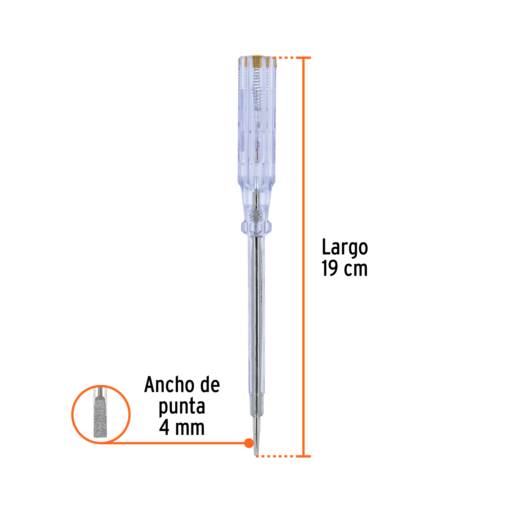 Probador de circuitos de corriente alterna 19 cm, TRUPER TRUPER