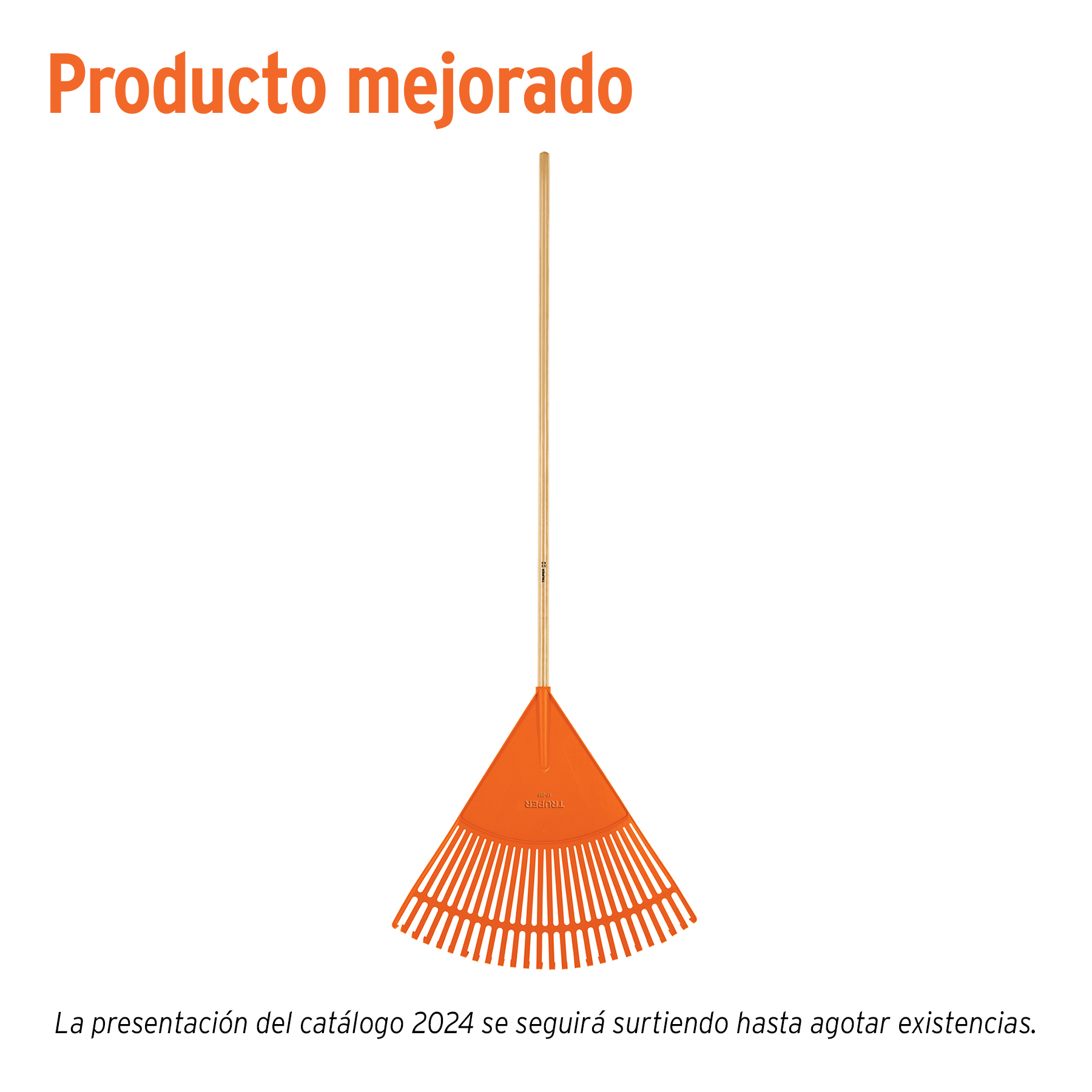 Escoba plástica para jardín, flexible, 26 dientes, mango 48" TRUPER