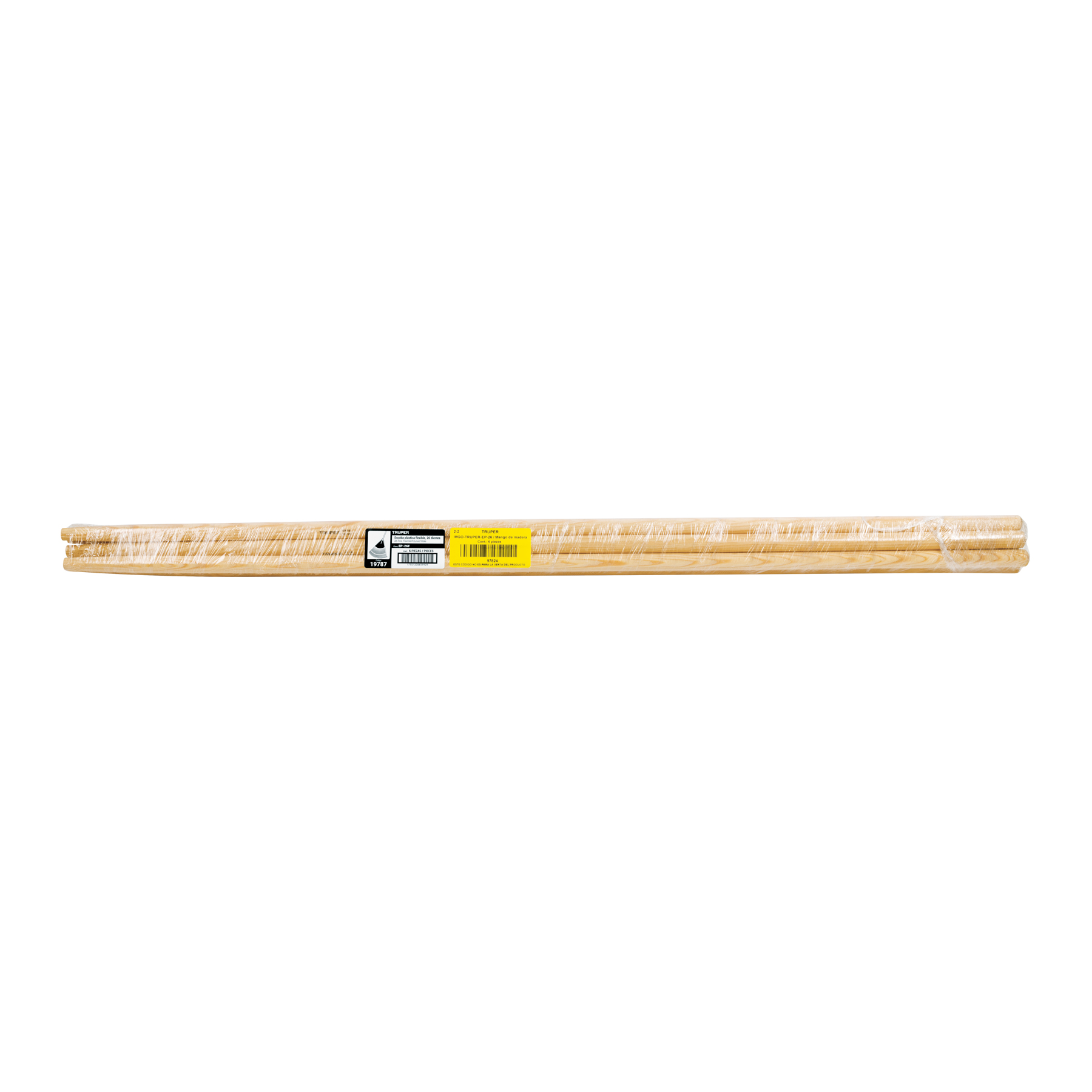 Escoba plástica para jardín, flexible, 26 dientes, mango 48" TRUPER