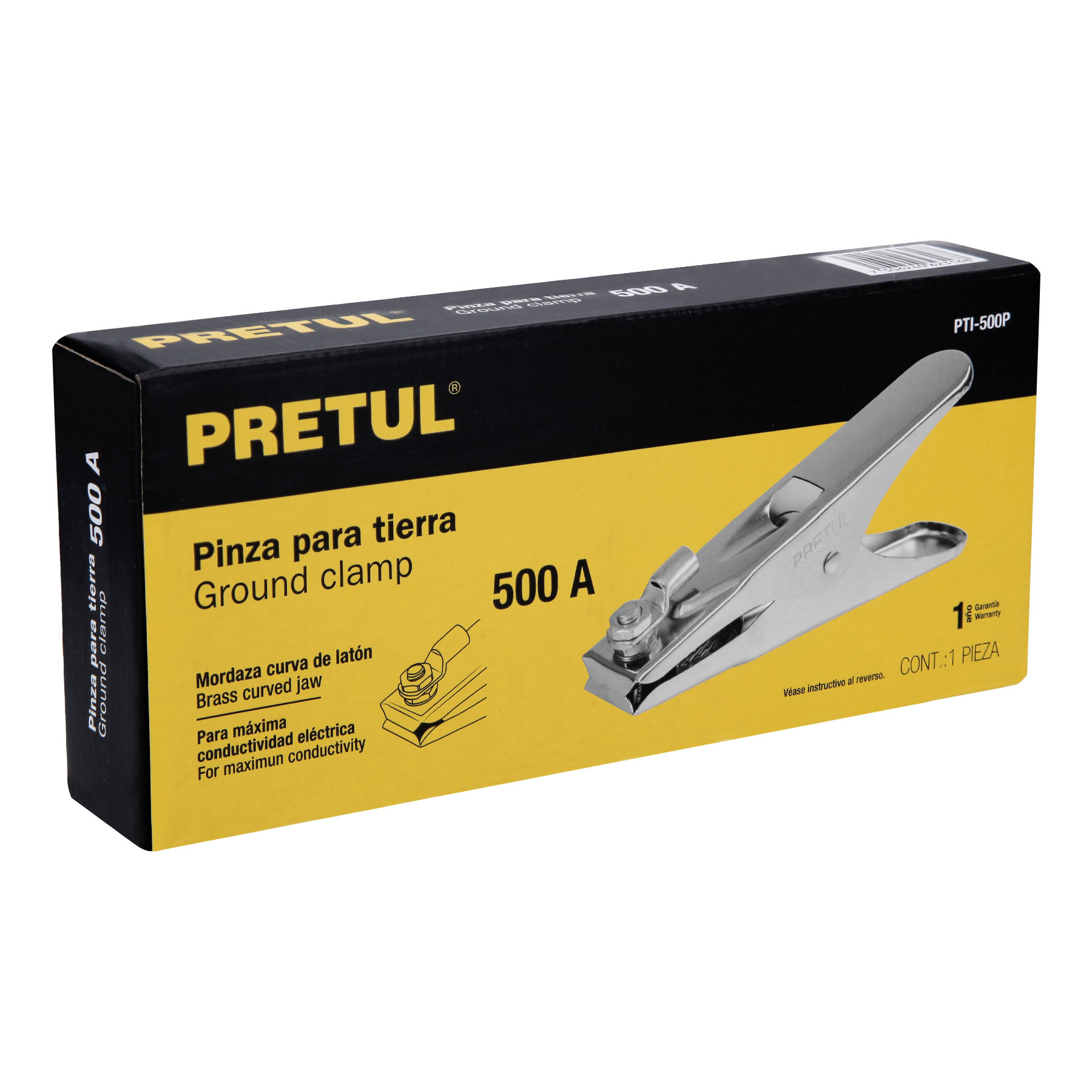 Pinza para tierra de 500 Amperes, PRETUL PRETUL
