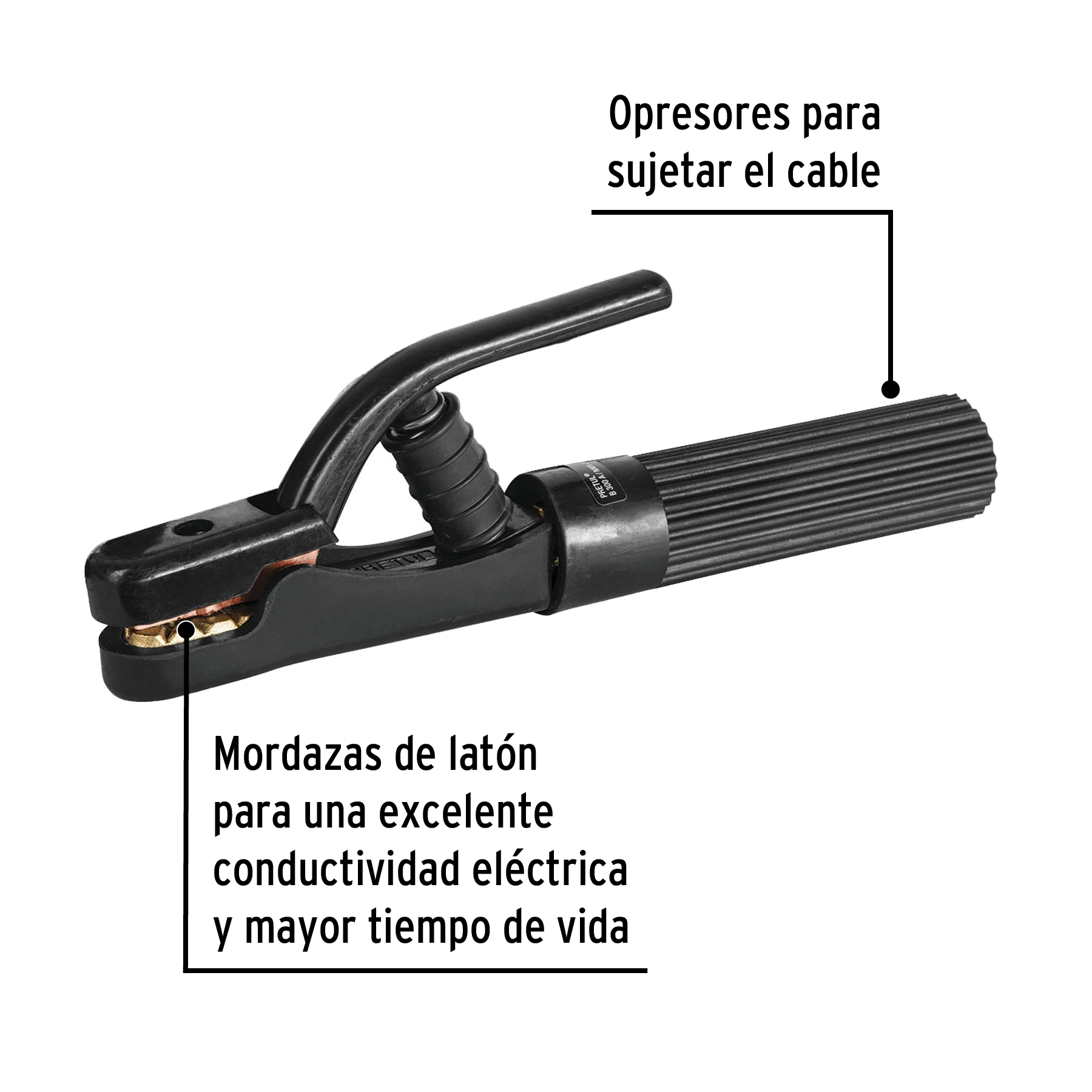 Pinza porta electrodos de 300 Amperes, PRETUL PRETUL