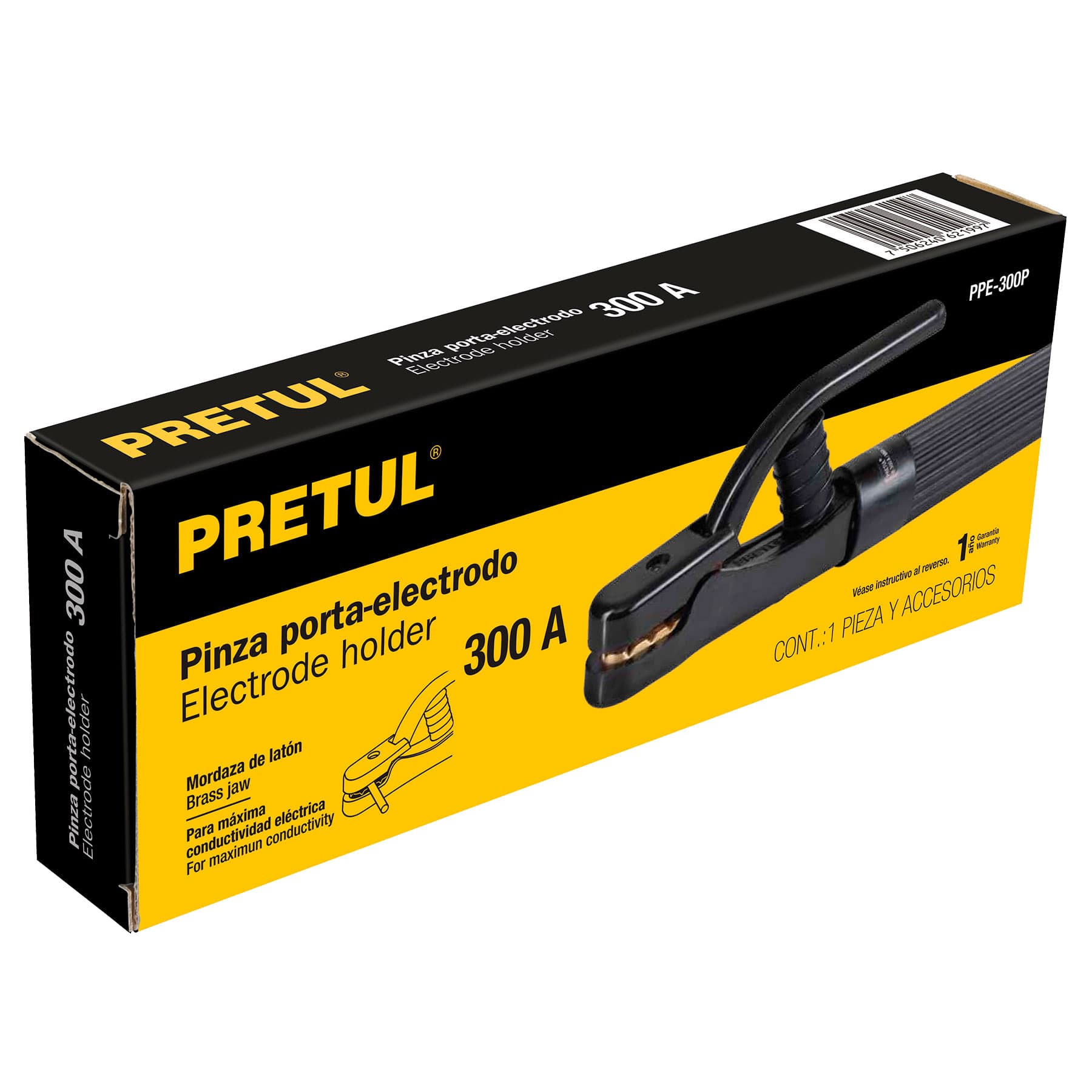 Pinza porta electrodos de 300 Amperes, PRETUL PRETUL
