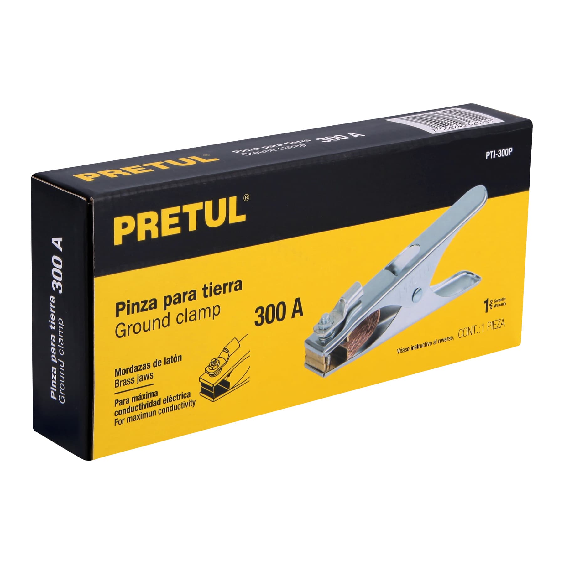Pinza para tierra de 300 Amperes, PRETUL PRETUL