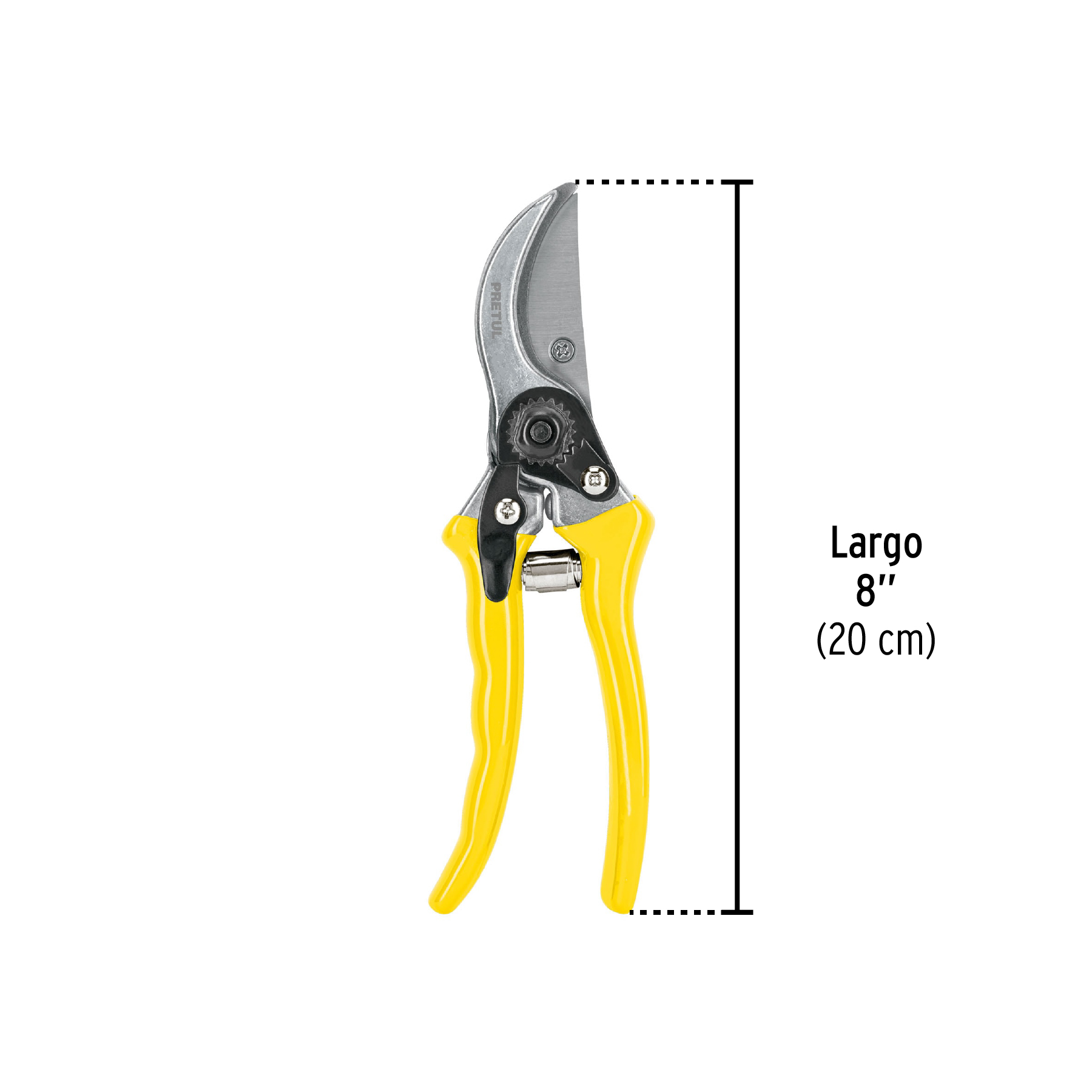 Tijera para poda 8" cuchilla de paso, a granel, PRETUL PRETUL