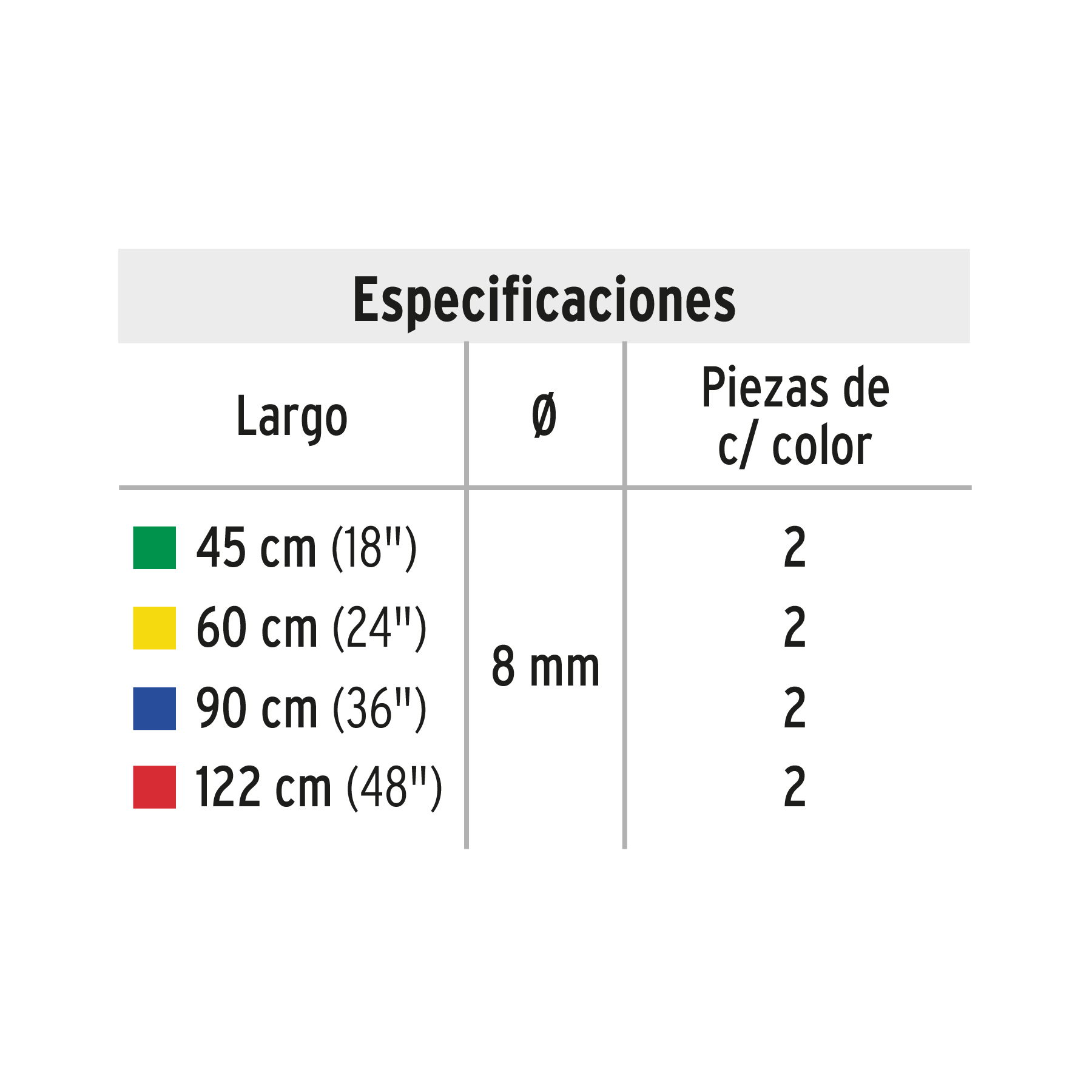 Juego de 8 tensores elásticos, PRETUL PRETUL