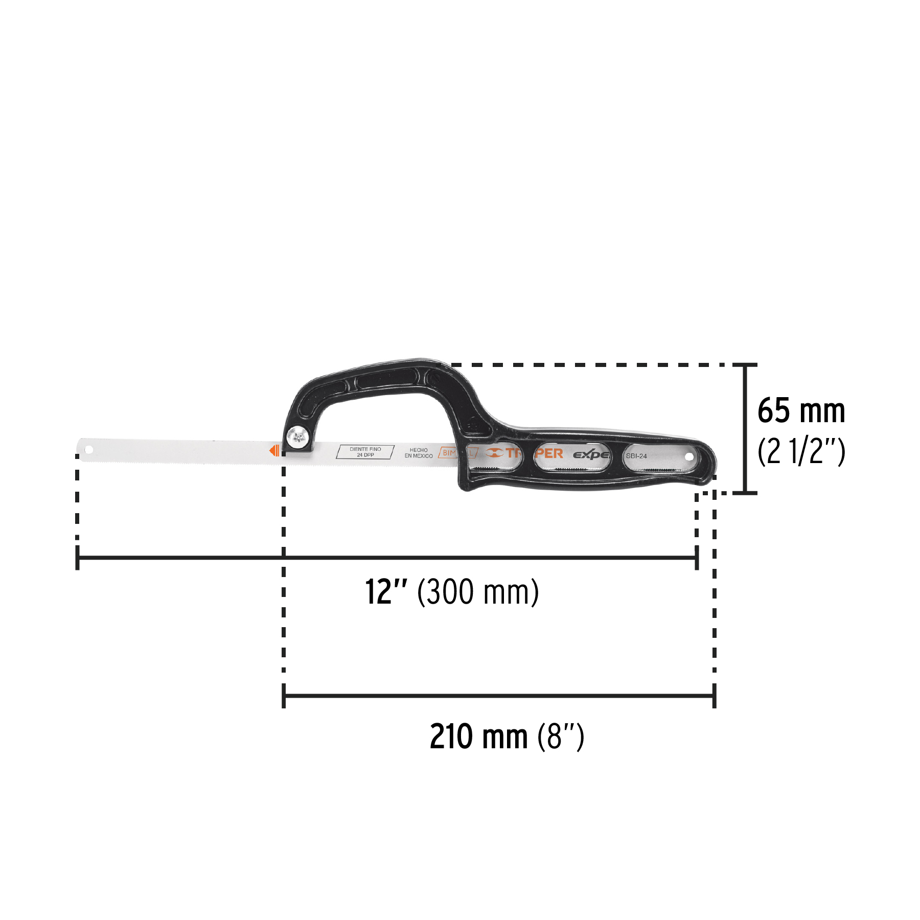 Mini arco 12" de plástico para segueta, PRETUL PRETUL