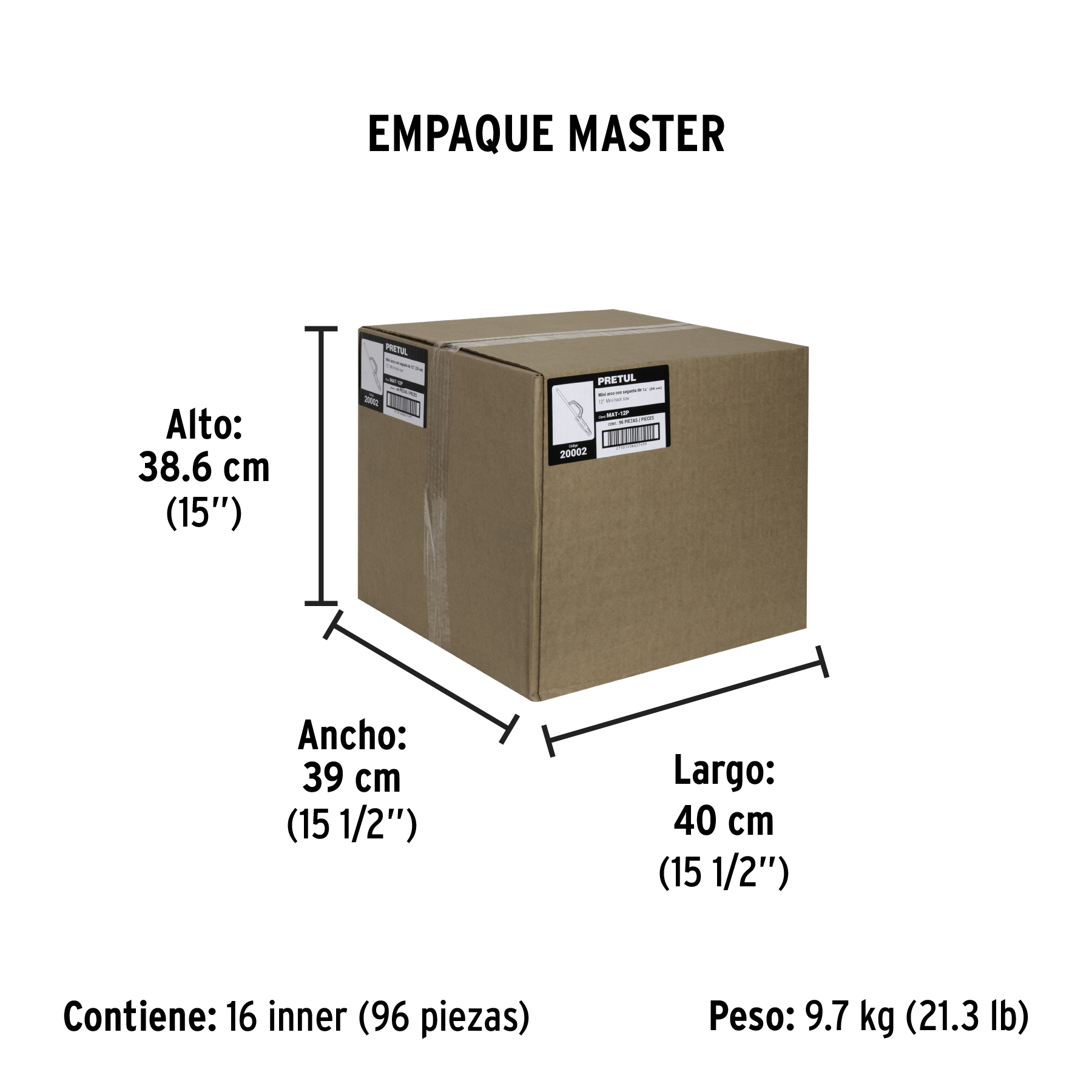 Mini arco 12" de plástico para segueta, PRETUL PRETUL