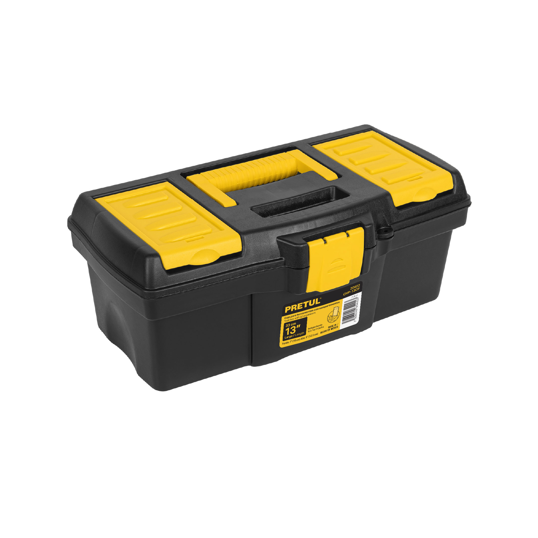 Caja para herramienta de 13" con compartimentos, PRETUL PRETUL