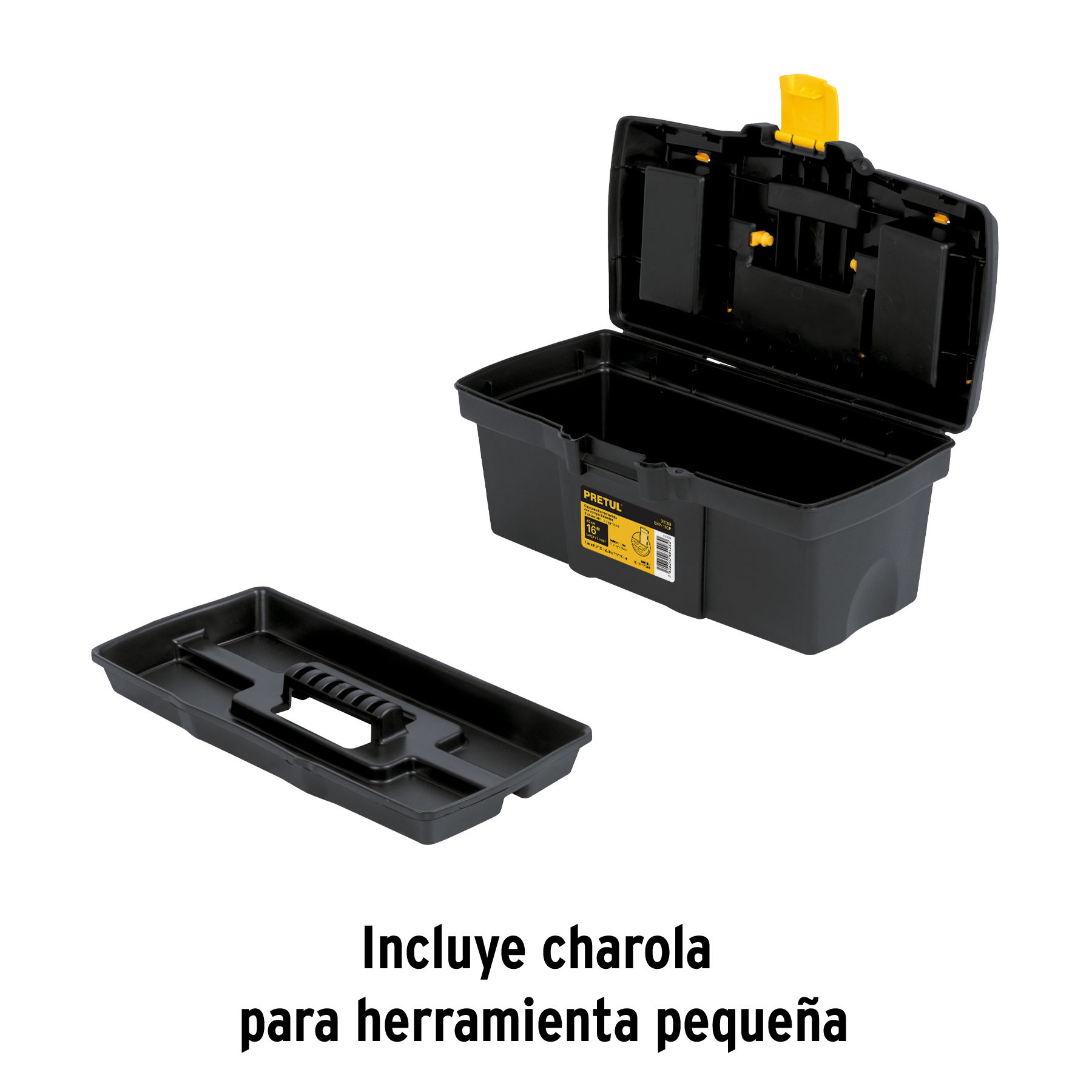 Caja para herramienta de 16" con compartimentos, PRETUL PRETUL