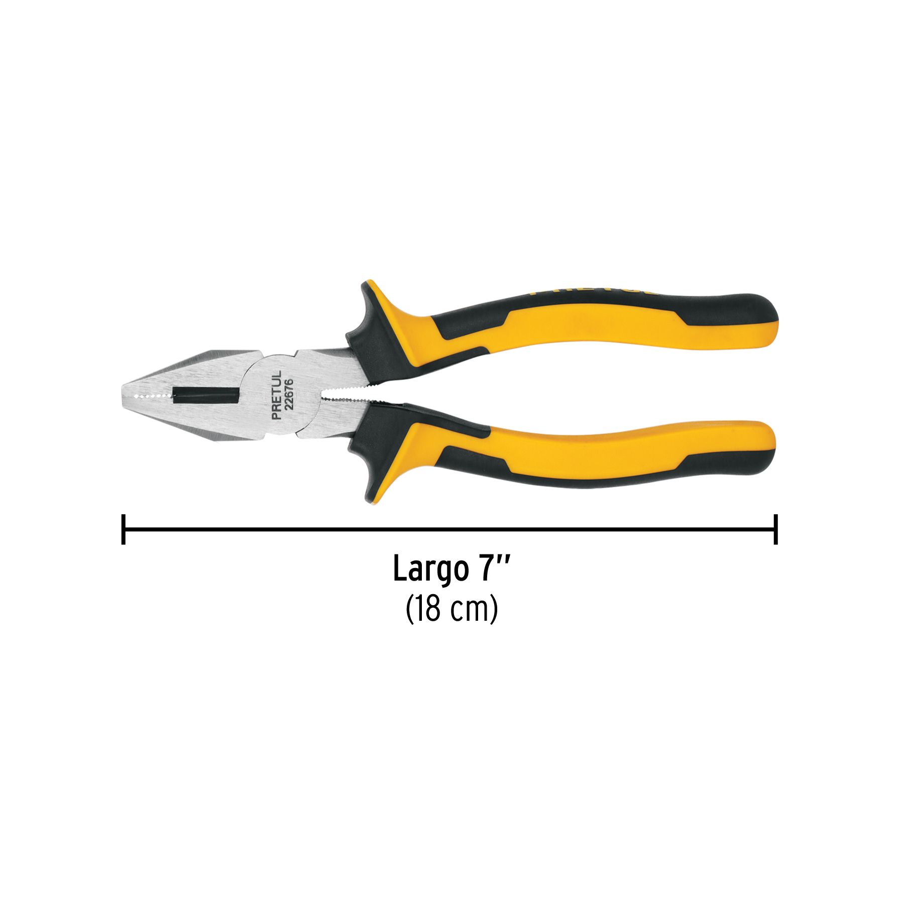 Pinza para electricista 7" mango Comfort Grip, PRETUL PRETUL