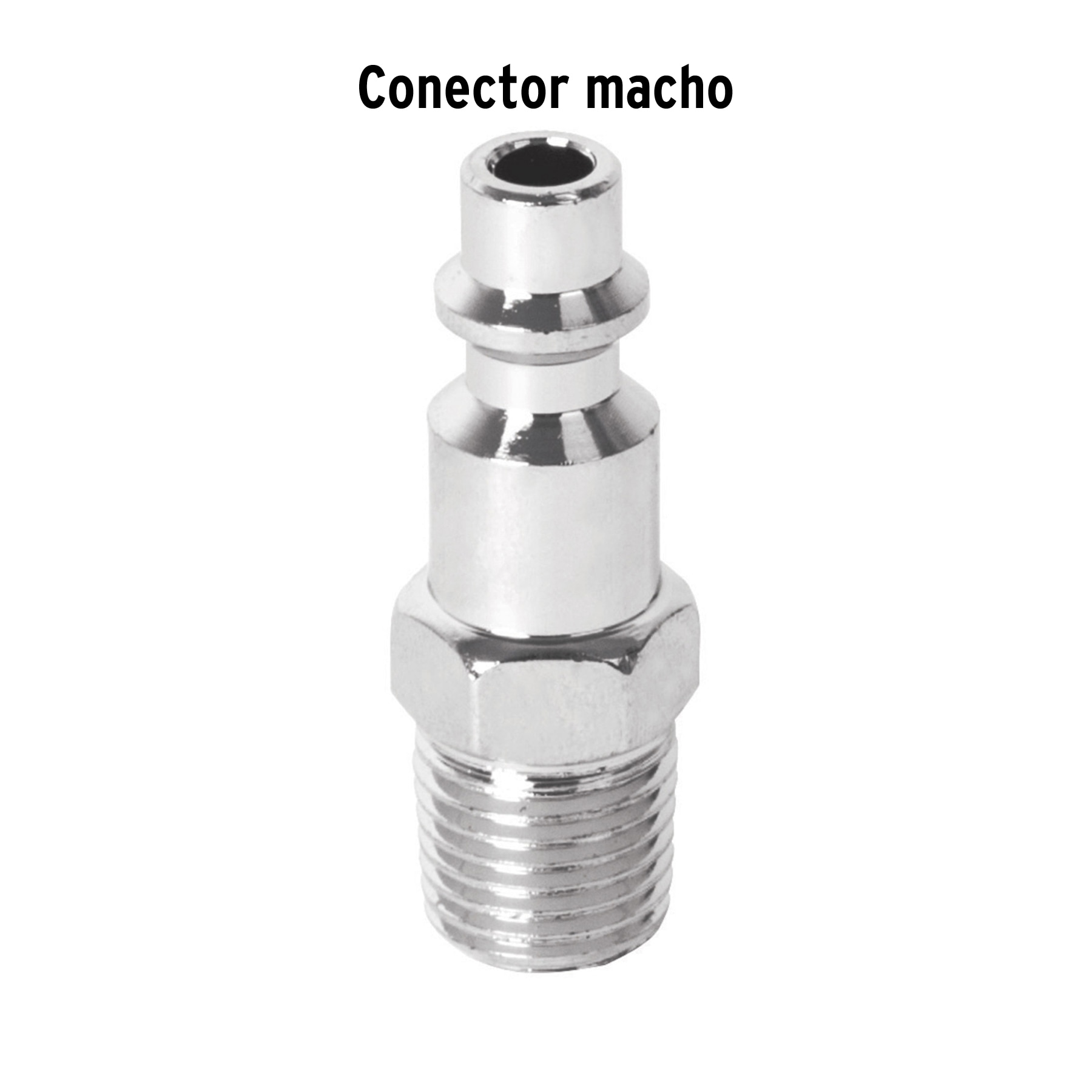 Conector rápido de acero, macho, cuerda 1/4" NPT, PRETUL PRETUL