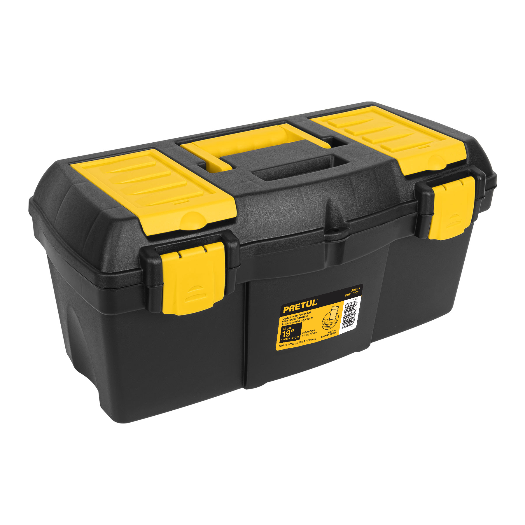 Caja para herramienta de 19" con compartimentos, PRETUL PRETUL