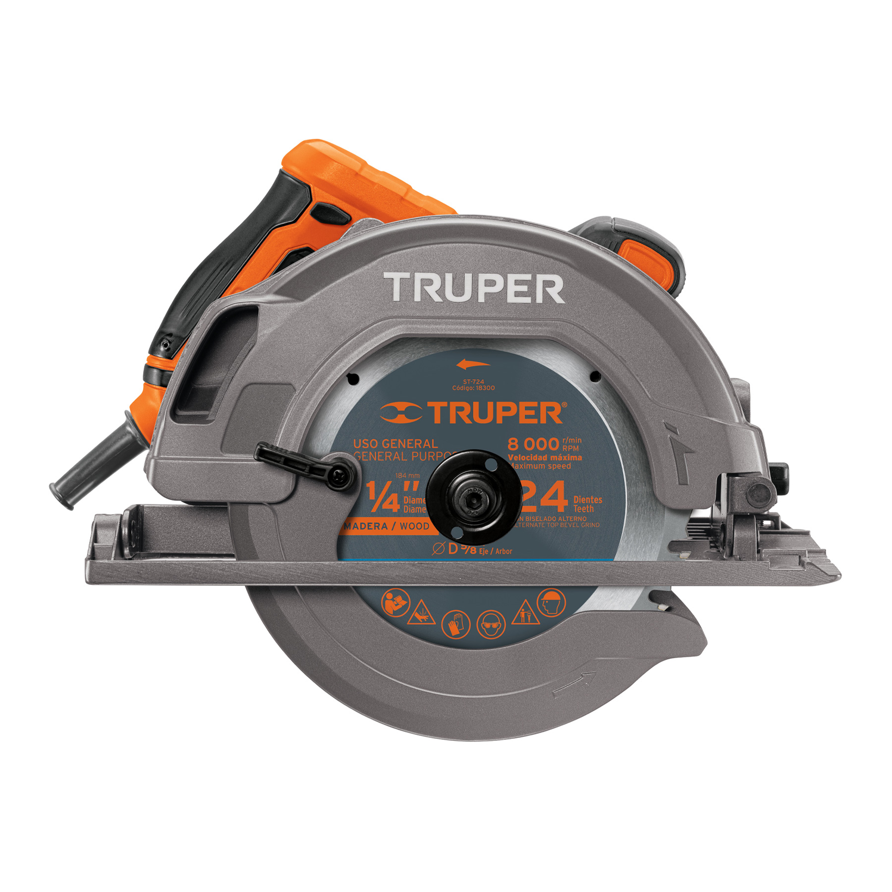 Sierra circular 7-1/4", 1750W, TRUPER PRO TRUPER