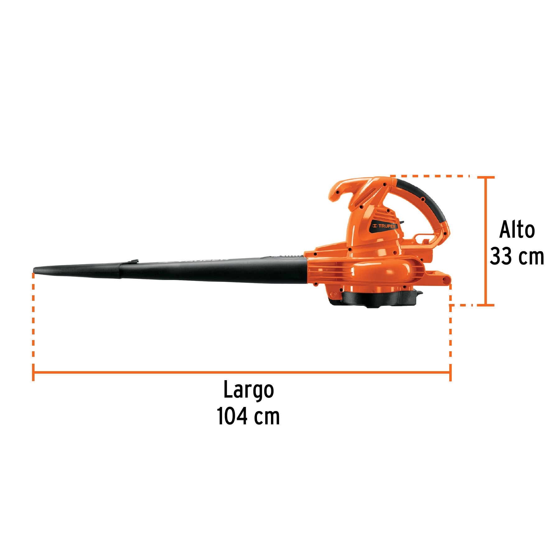 Sopladora/Aspiradora 1,440 W, con bolsa recolectora, TRUPER TRUPER