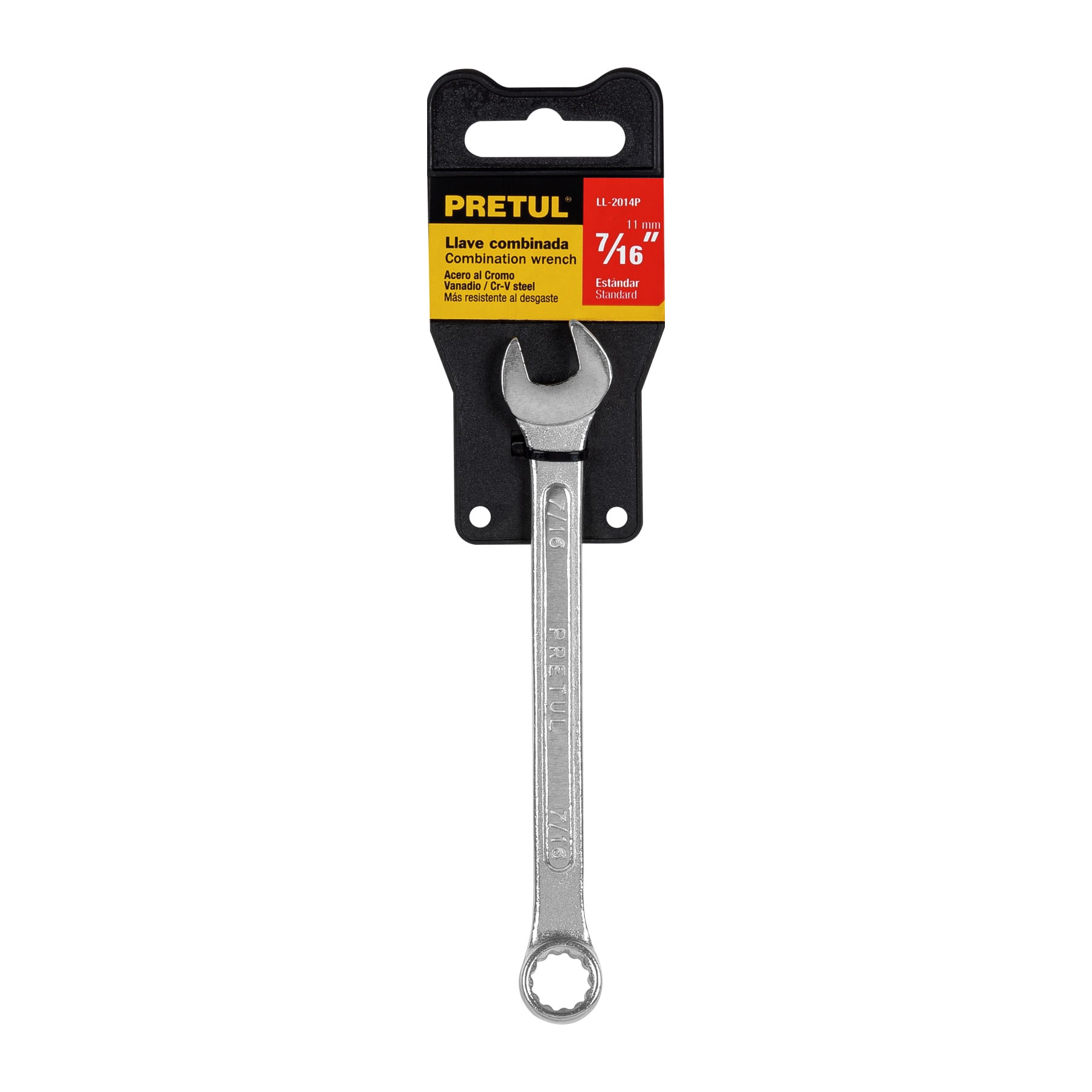 Llave combinada 7/16" x 150 mm de largo, PRETUL PRETUL