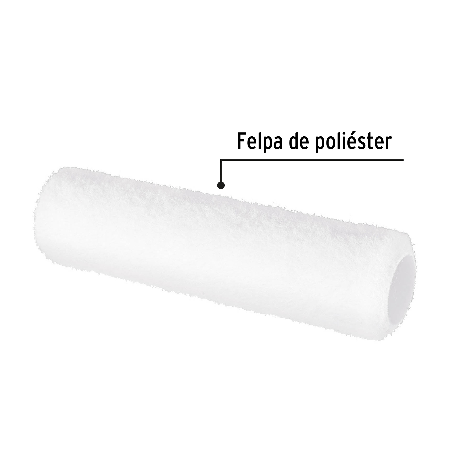 Felpa para rodillo 9 x 3/8" superficies lisas, PRETUL PRETUL