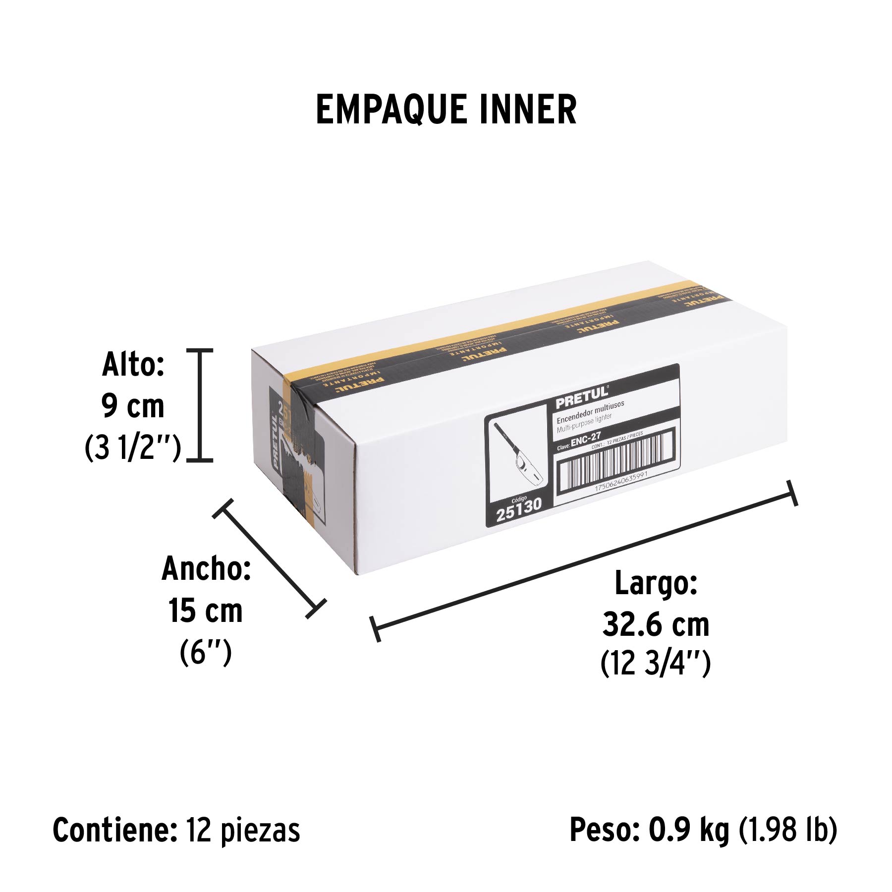 Encendedor para cocina, 27 cm, Pretul PRETUL