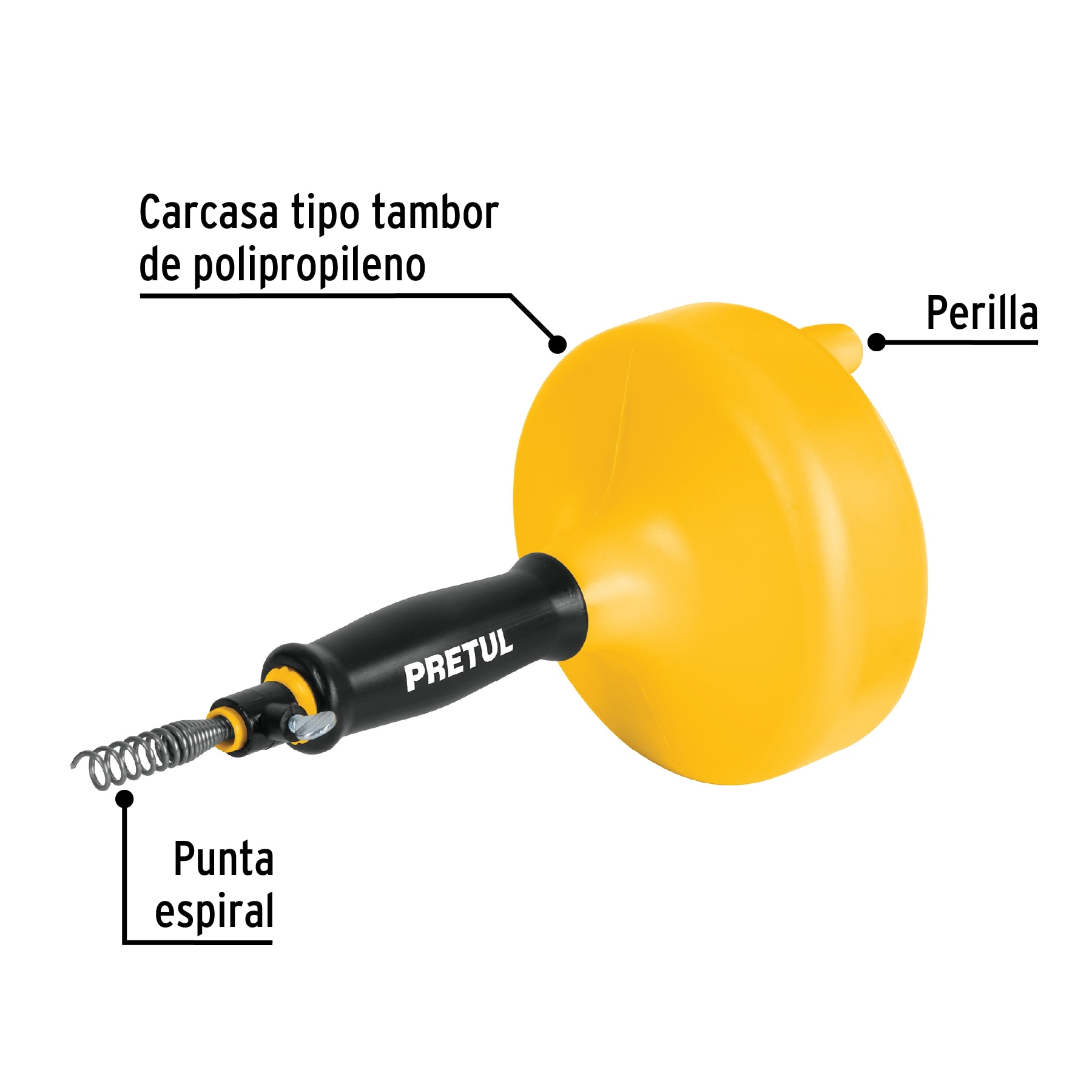 Destapacaños de 4.5 m manual, PRETUL PRETUL