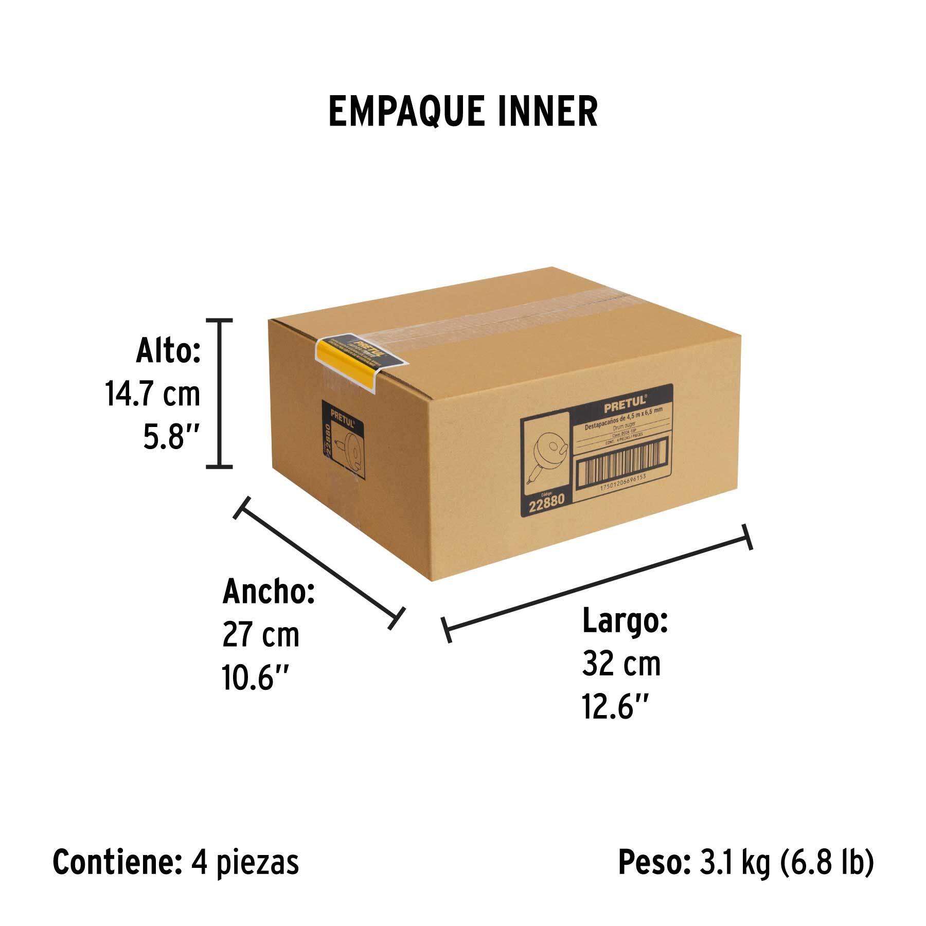 Destapacaños de 4.5 m manual, PRETUL PRETUL