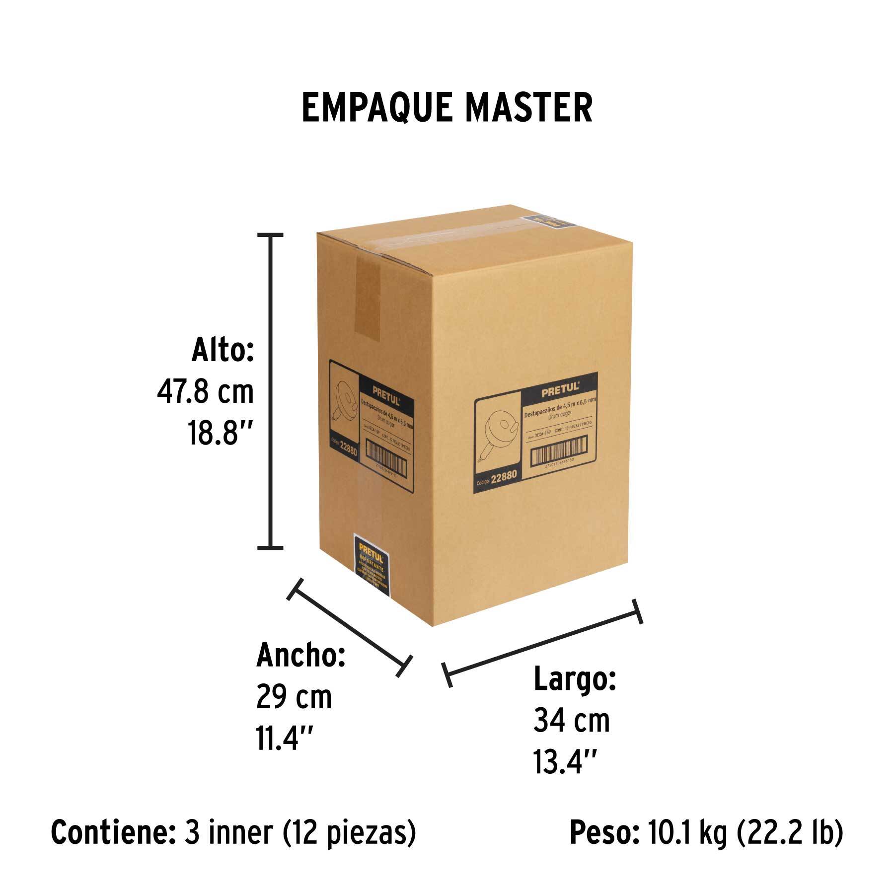 Destapacaños de 4.5 m manual, PRETUL PRETUL