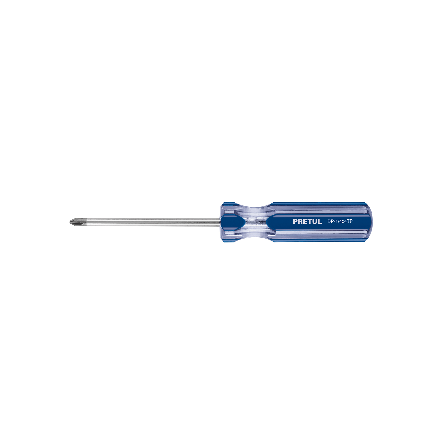 Desarmador de cruz 1/4 x 4" mango de PVC, PRETUL PRETUL