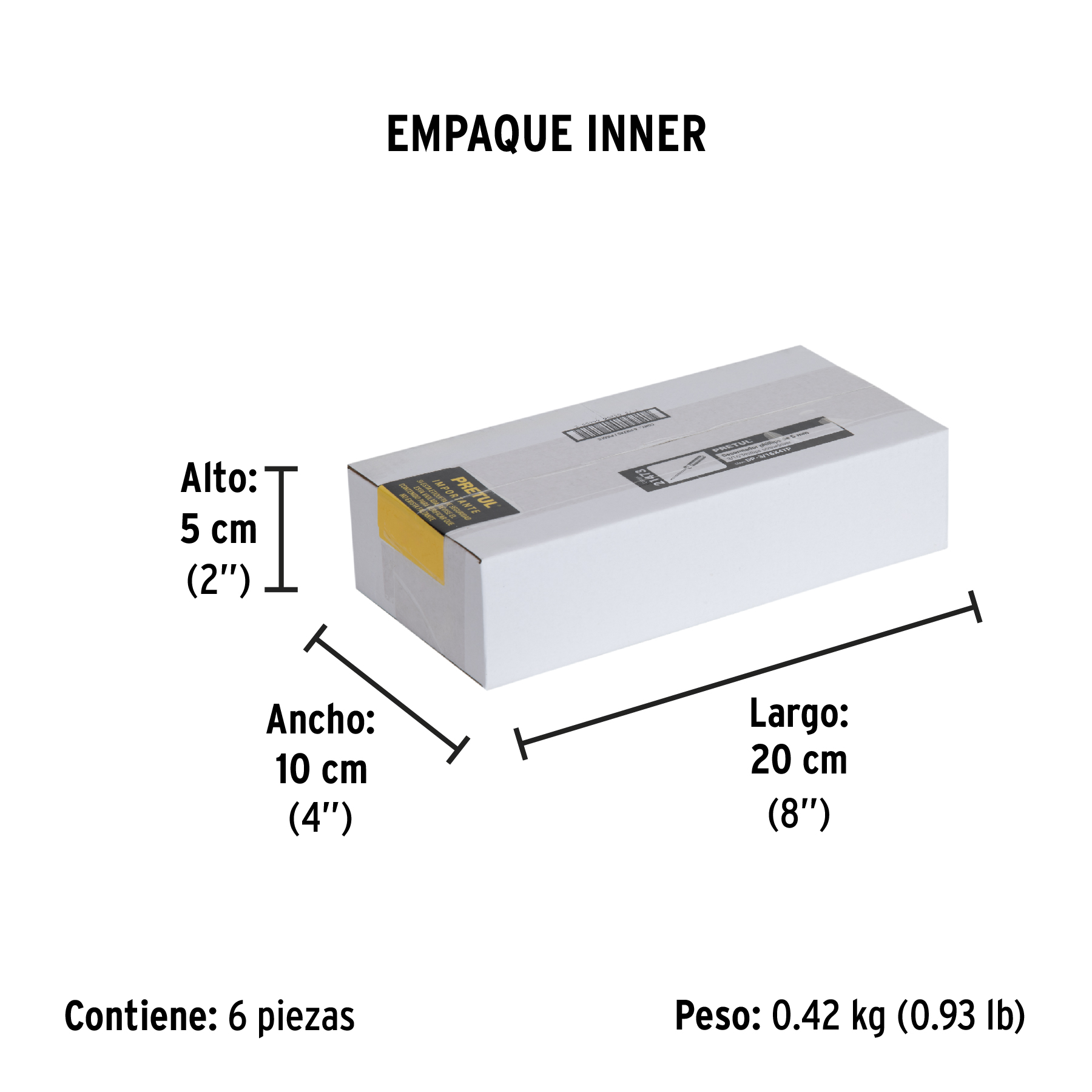 Desarmador de cruz 3/16 x 4" mango de PVC, PRETUL PRETUL