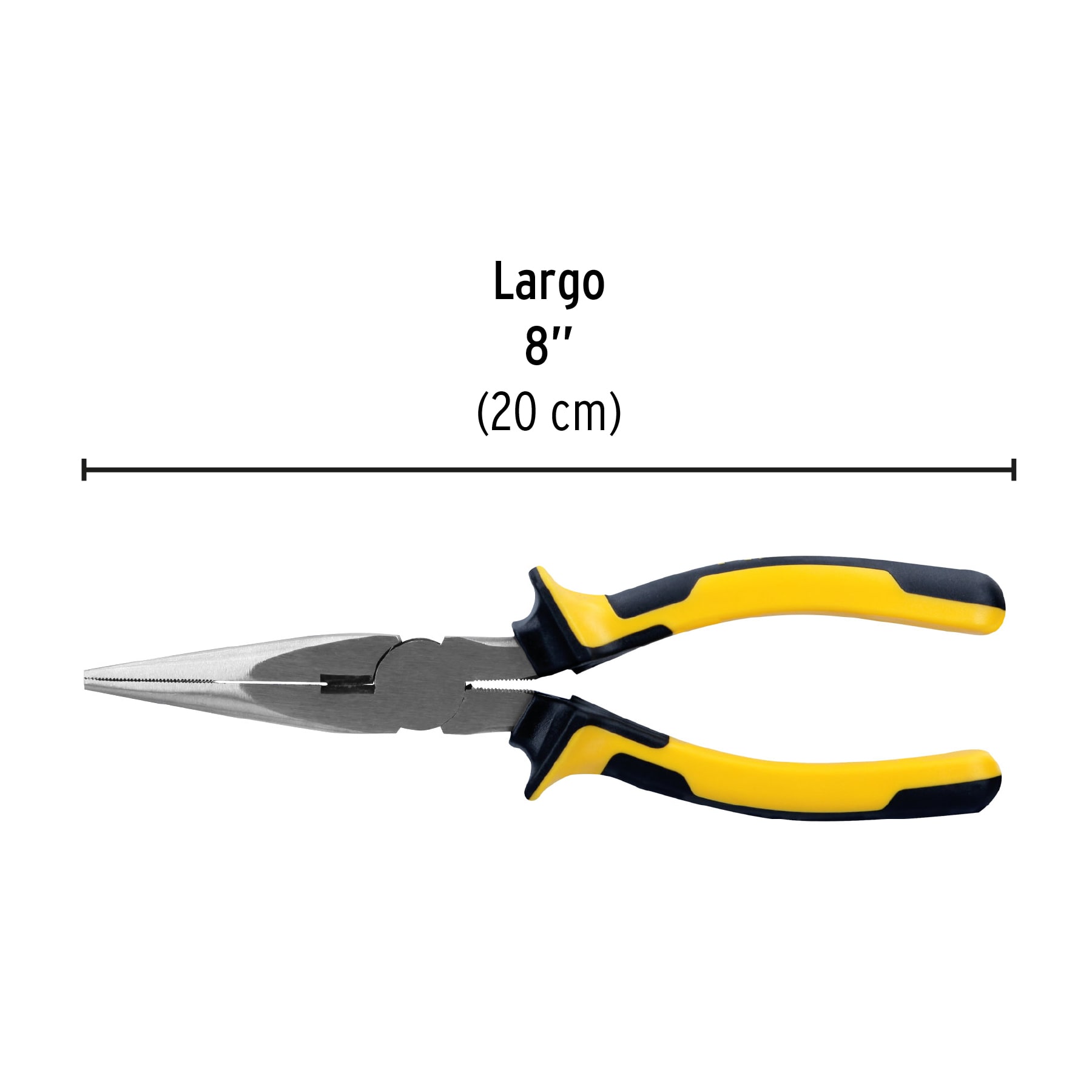 Pinza de punta y corte 8" mango Comfort Grip, PRETUL PRETUL