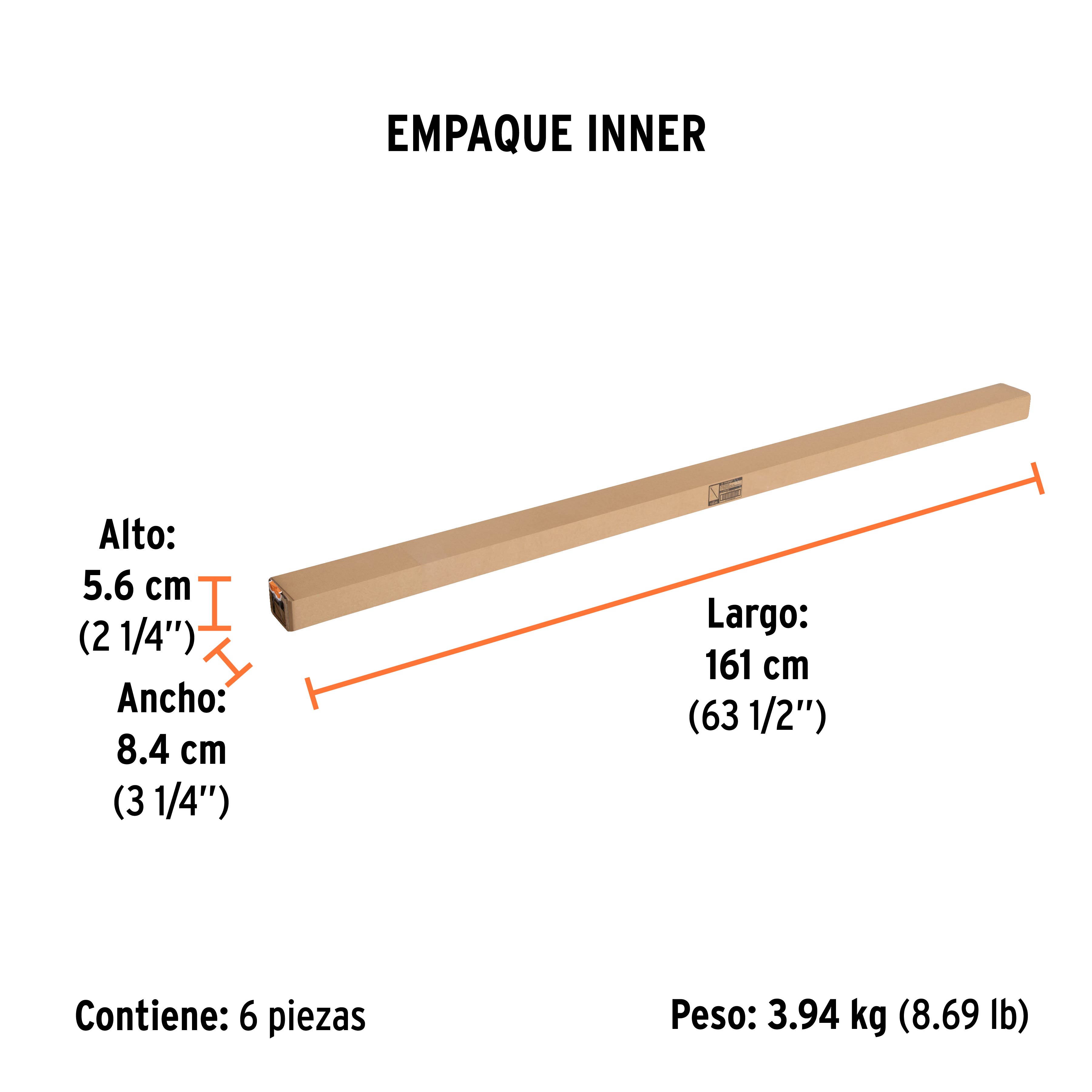 Extensión de acero para rodillo, 3 m, TRUPER TRUPER