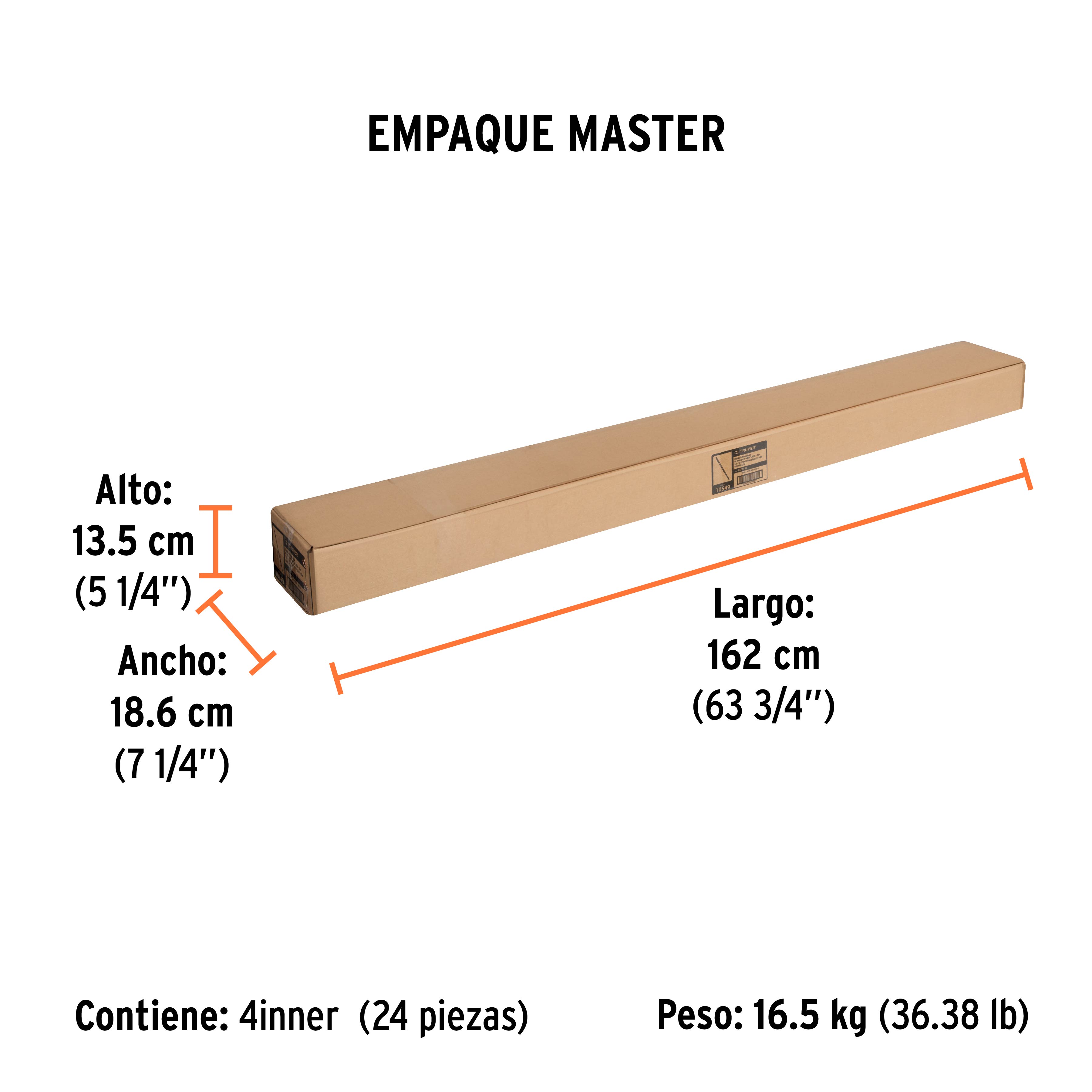 Extensión de acero para rodillo, 3 m, TRUPER TRUPER