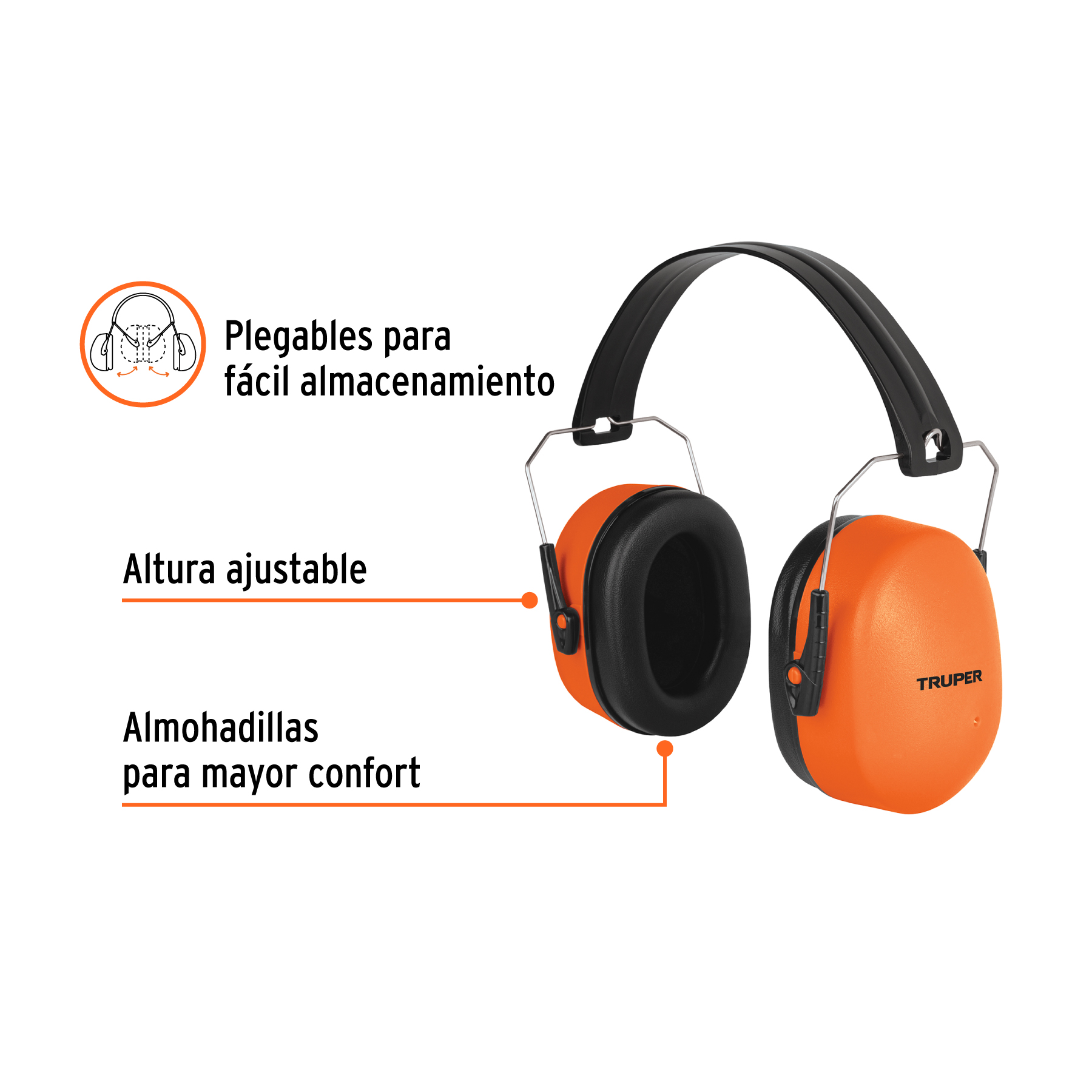 Orejera plegable, ajustable, TRUPER TRUPER