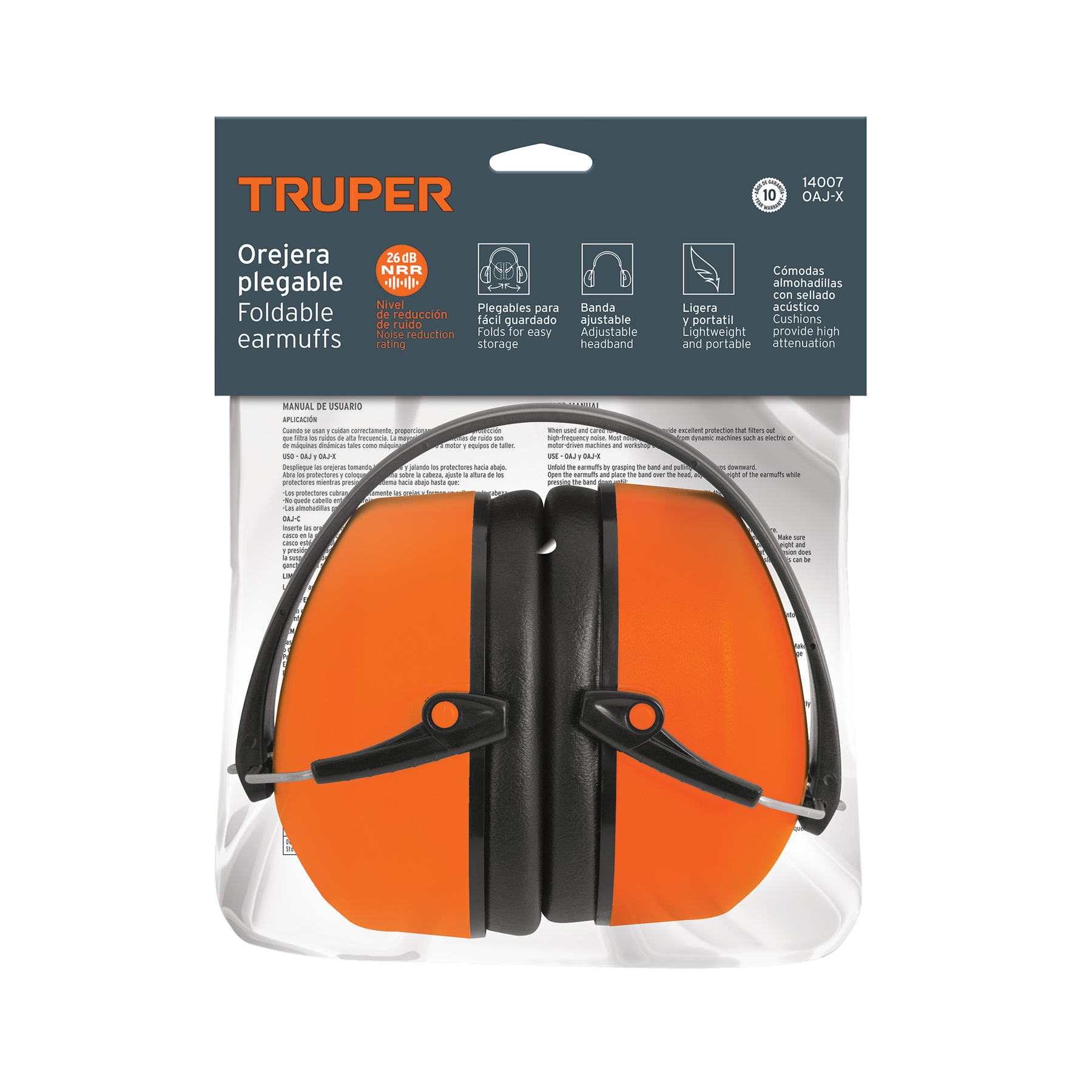 Orejera plegable, ajustable, TRUPER TRUPER