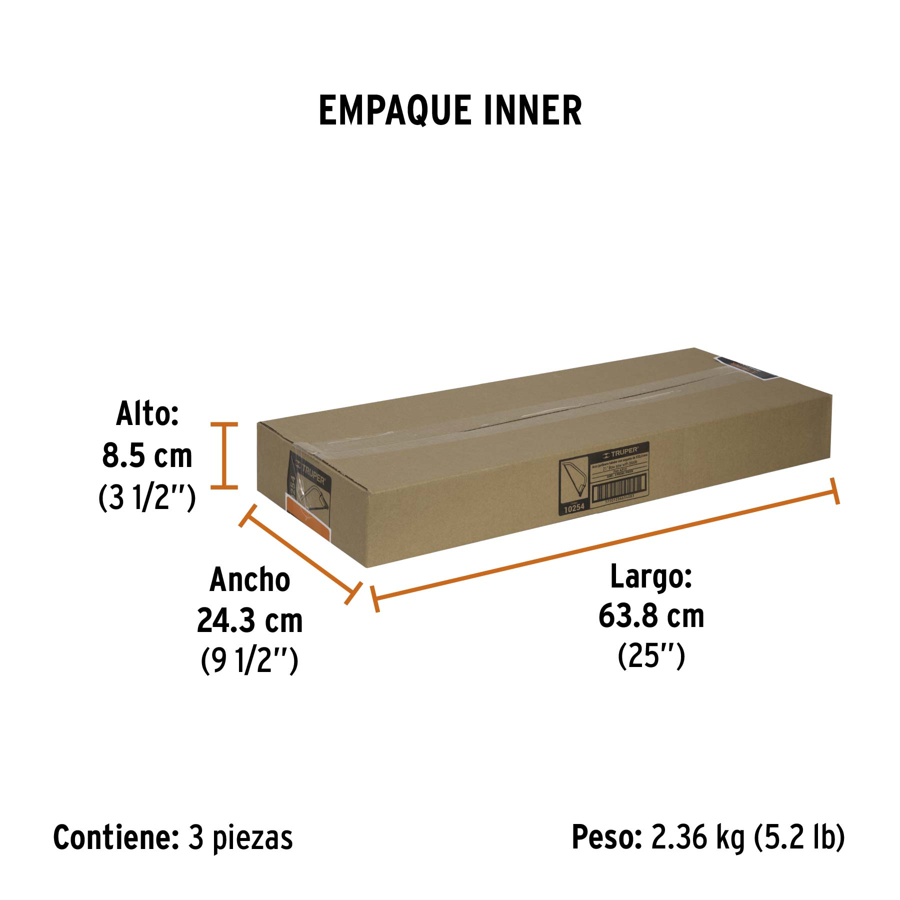 Arco jardinero tubular de 21", TRUPER TRUPER