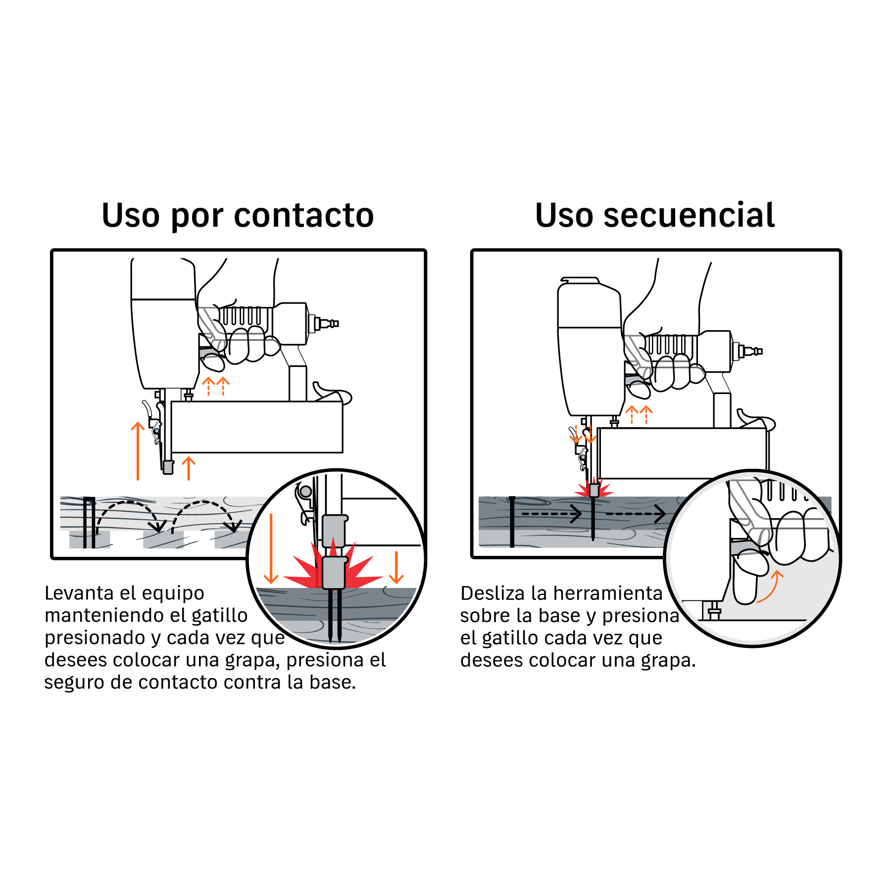 Engrapadora neumática, calibre 18, TRUPER TRUPER