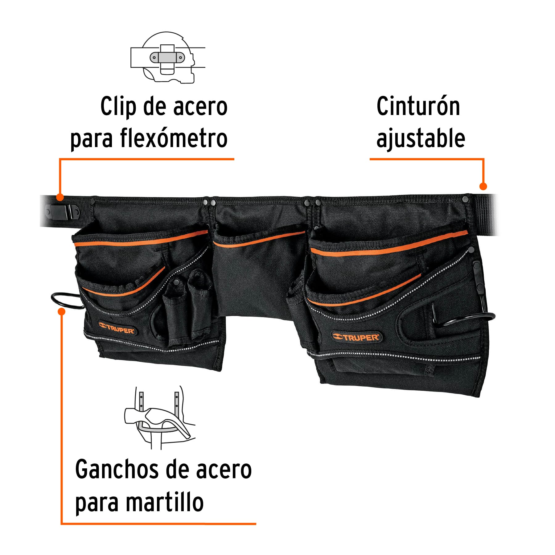 Porta herramientas de poliéster, 20 compartimentos, TRUPER TRUPER