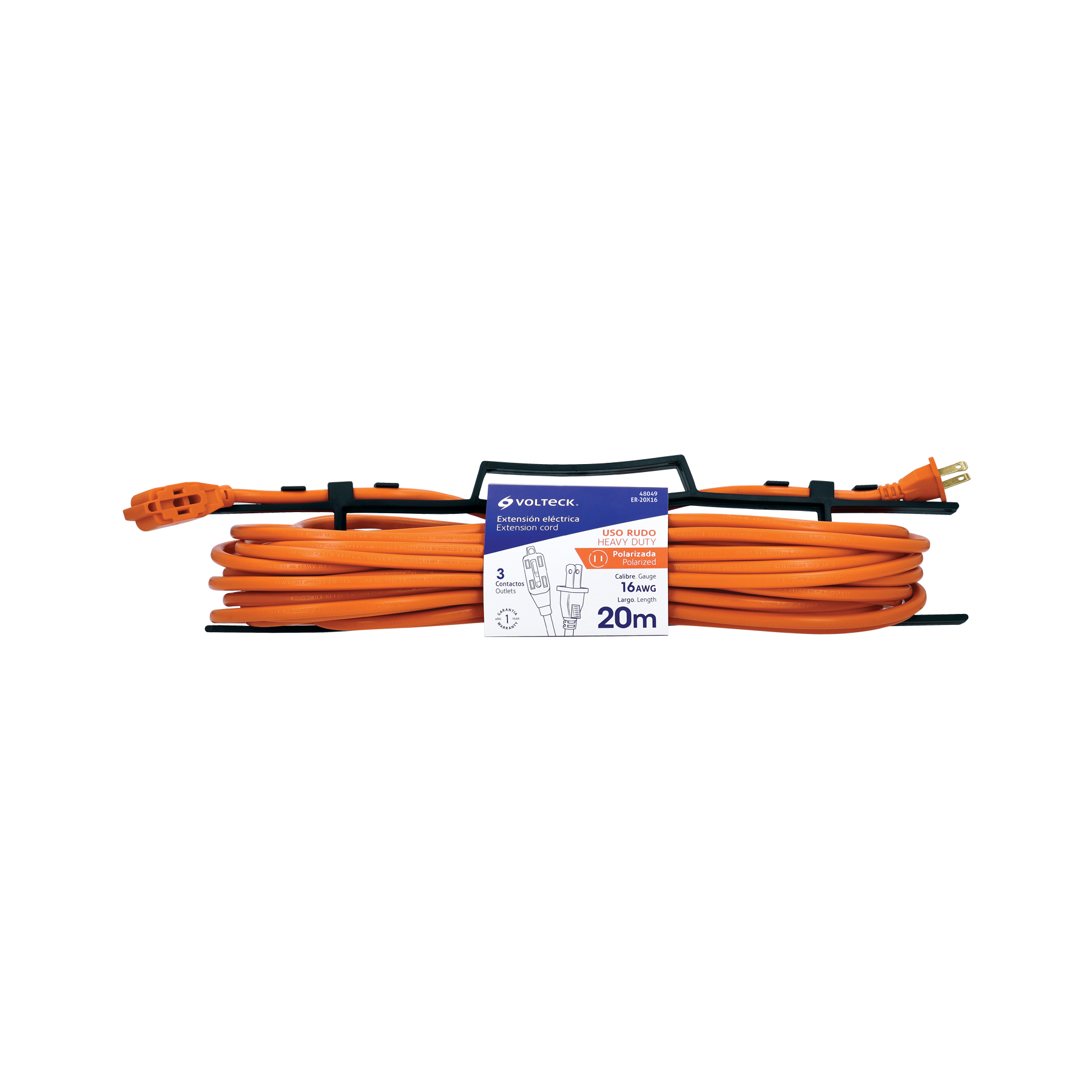 Extensión eléctrica de uso rudo 20 m 2x16 AWG, VOLTECK TRUPER