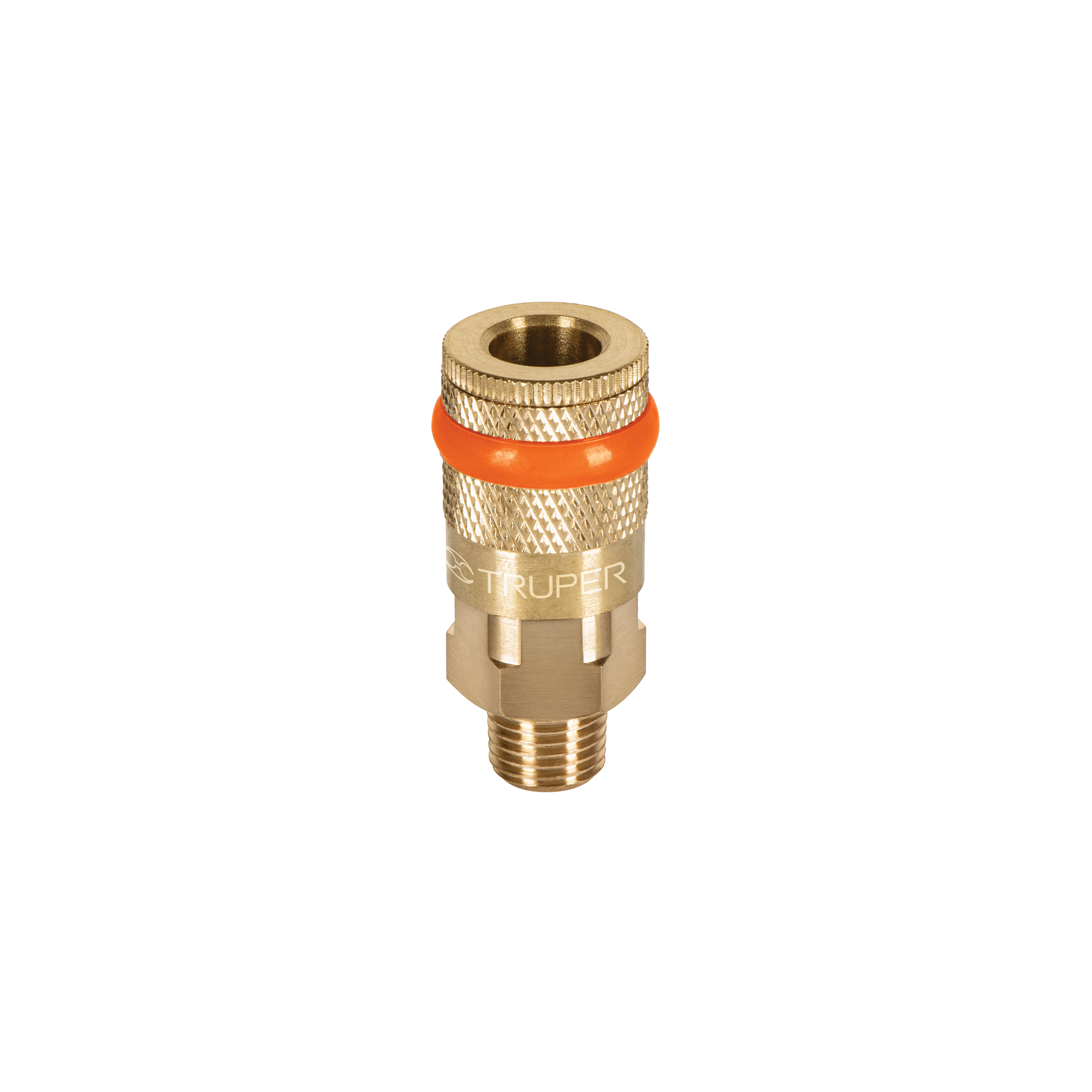 Cople rápido de latón, macho, cuerda 1/4" NPT, TRUPER TRUPER