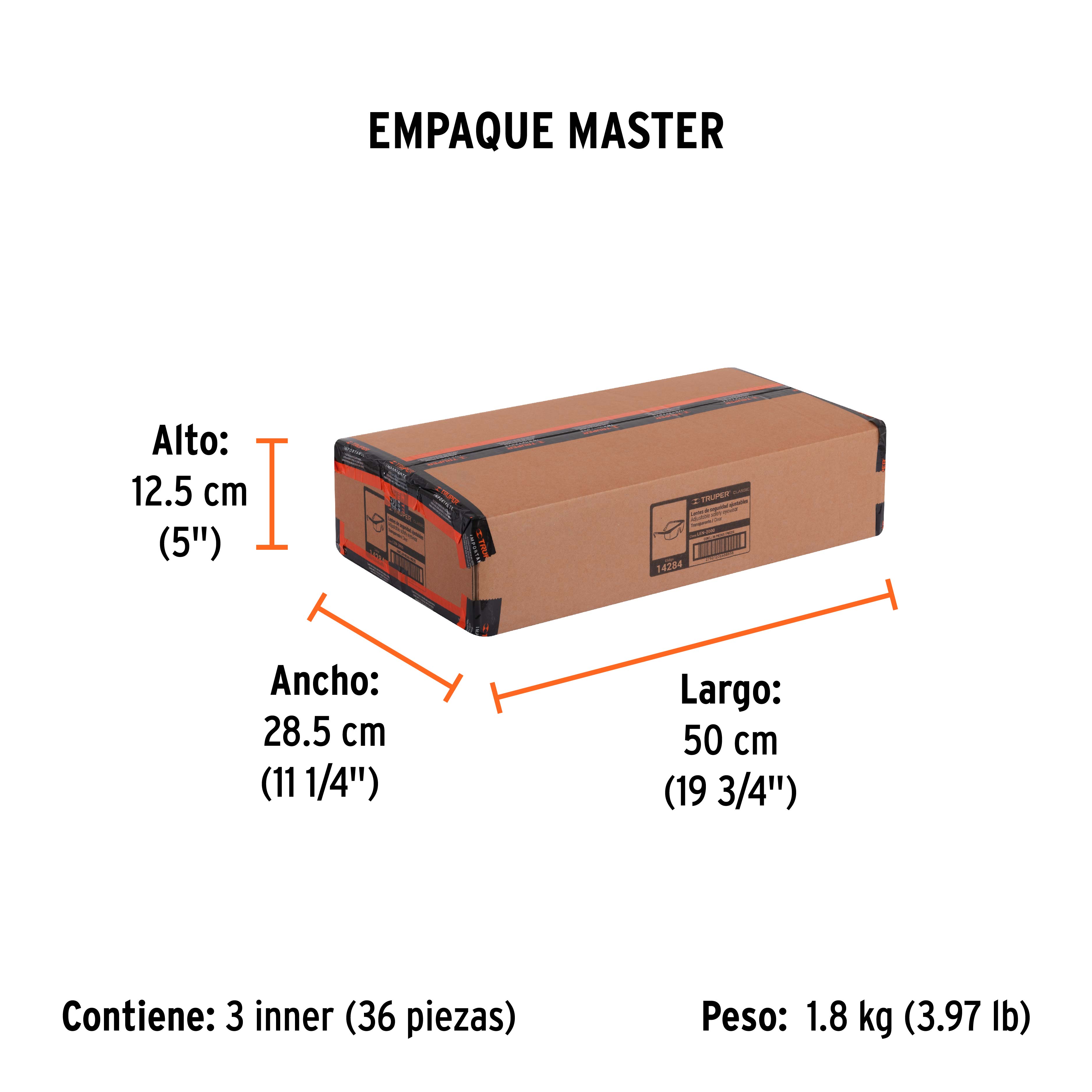 Lentes de seguridad ajustables transparentes, TRUPER Classic TRUPER