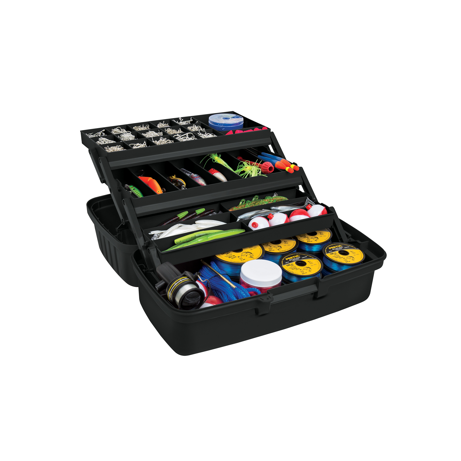 Caja para pesca de 16" con 3 bandejas deslizables, TRUPER TRUPER